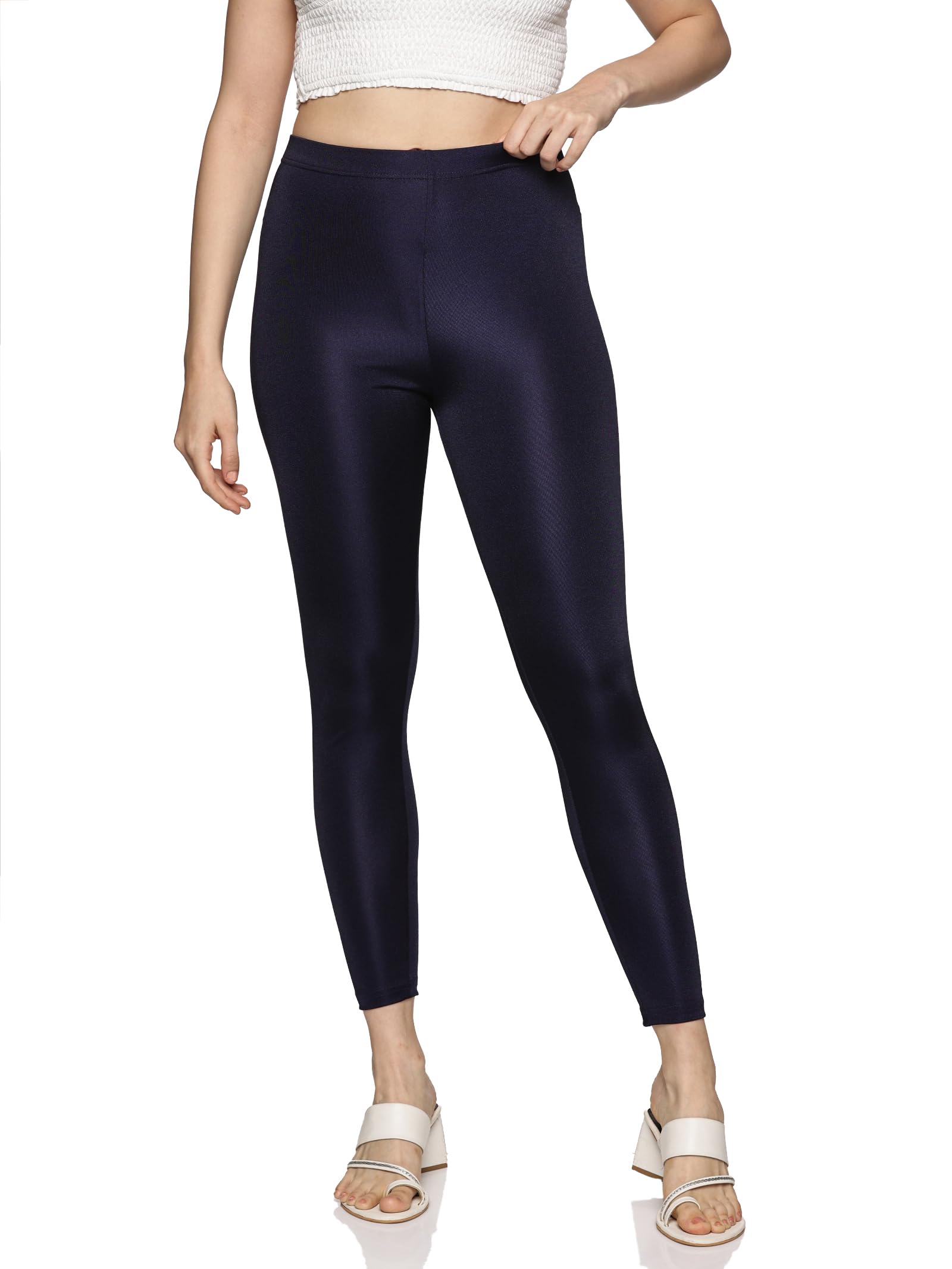 coppersmith Shimmer Leggings for Women Ankle Length-picture-38