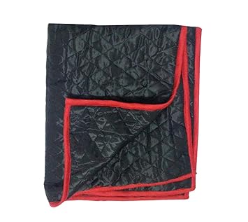 Polyfill Quilted Comfortable Blanket/Quilt for Pets (120 cm x 100 cm, Black with Red Border)