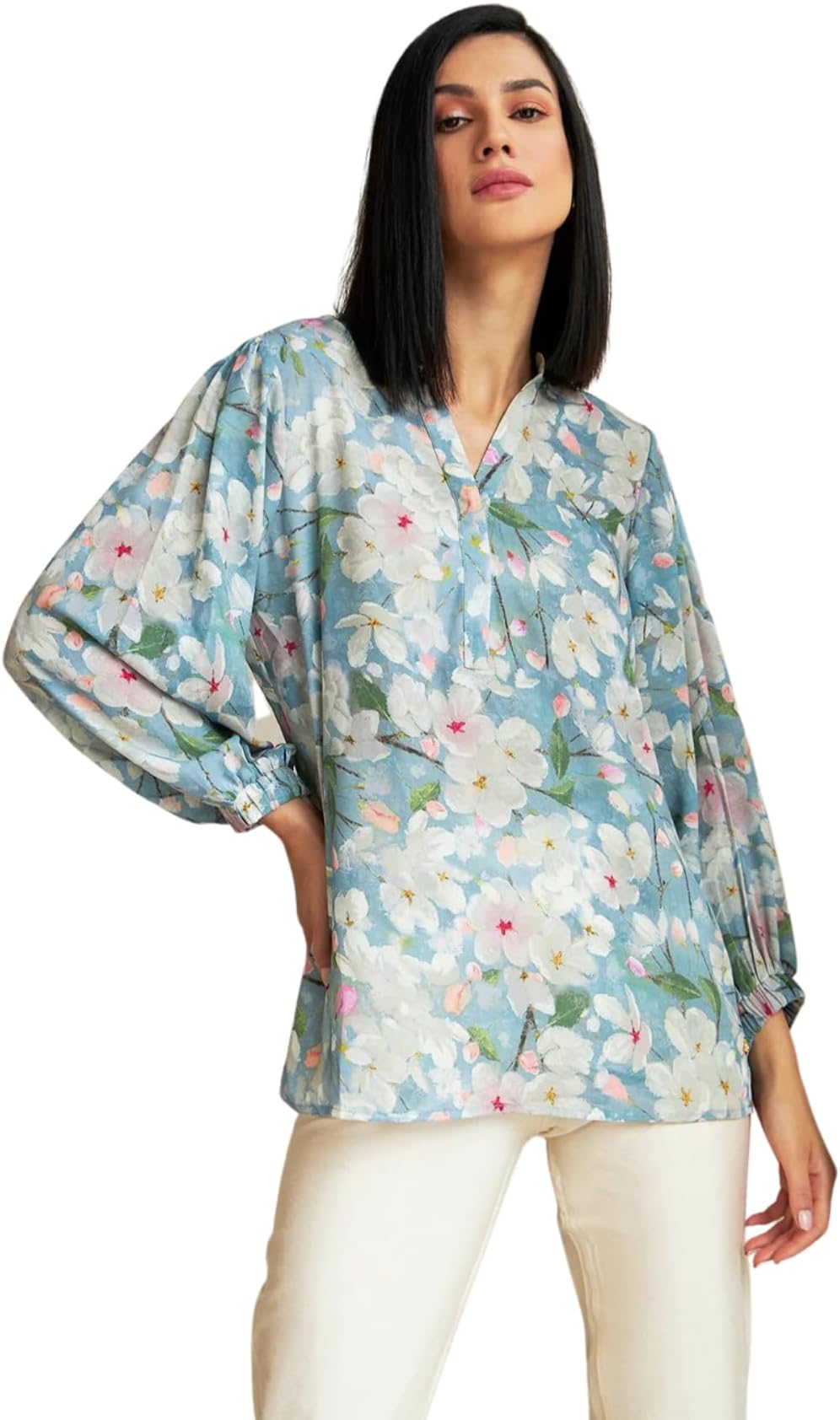 Leriya Fashion Women Rayon Shirts Korean Style Long Sleeve Oversized Button Down | Workwear Top for Office & Casual Wear