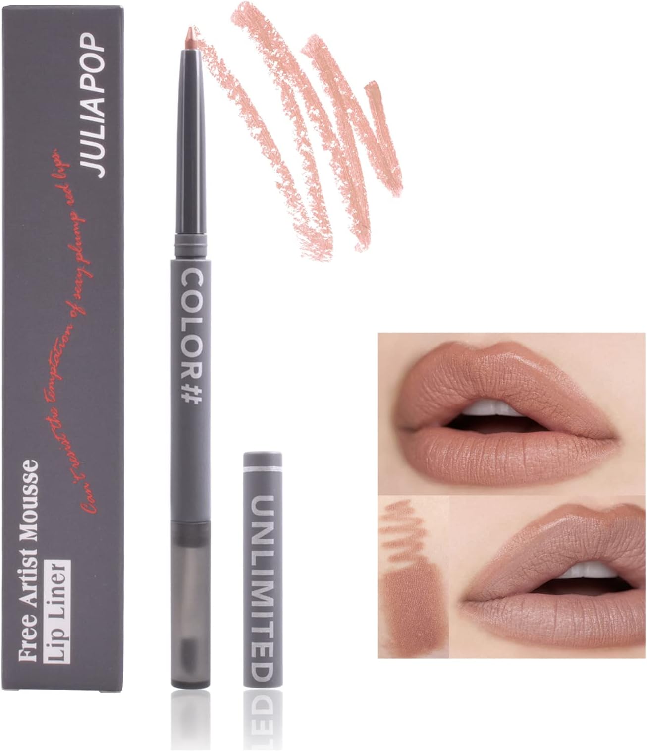 Rosarden Matte Nude Lip Liner Cream Lip Liner Pencil