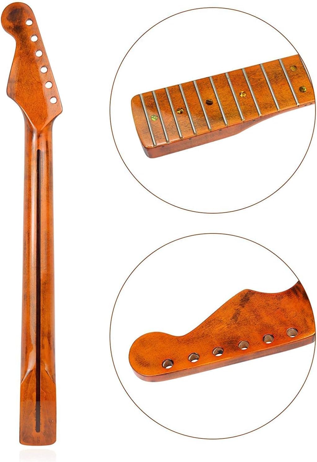 Szyja gitarowa, 21 progów podstrunnicy klonowej uchwyt, do części gitary elektrycznej ST Strat zamiennik