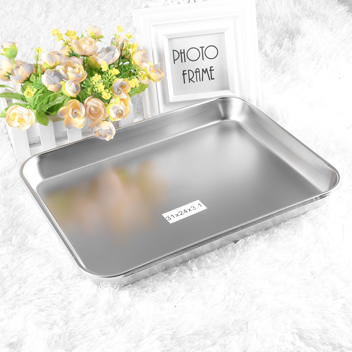 Vassoio Rettangolare In Acciaio Inox 18/10 Con Manici Cm 45 Linea LORY Eme Posaterie Ealo1045ta1 - Foto 8