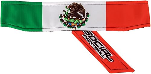 Social Paintball Diadema de corbata larga, bandera de México
