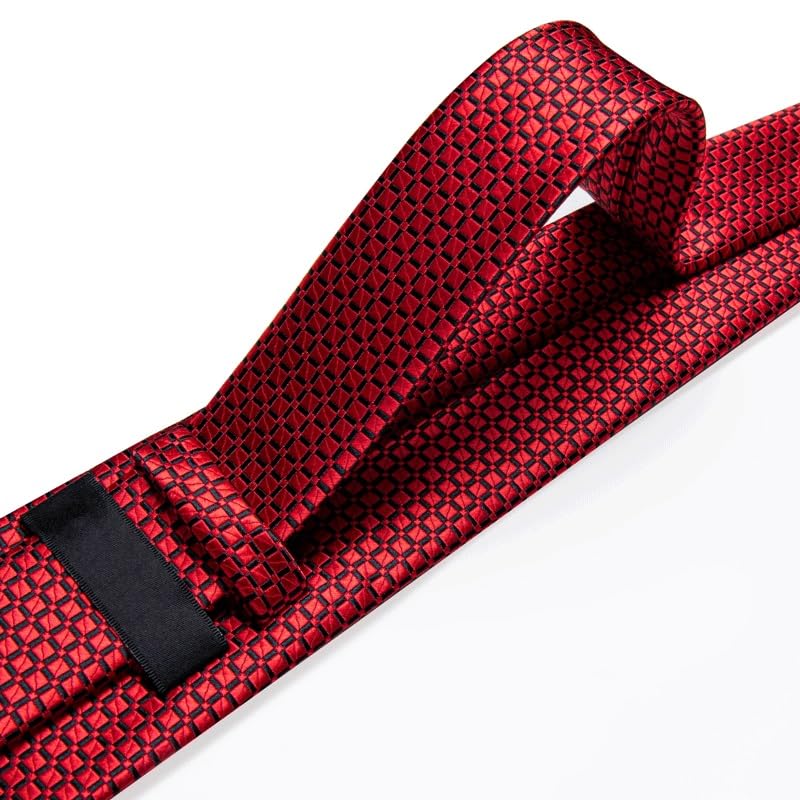 Set Corbata 8cm Seda Cuadro para Hombre miniatura 6