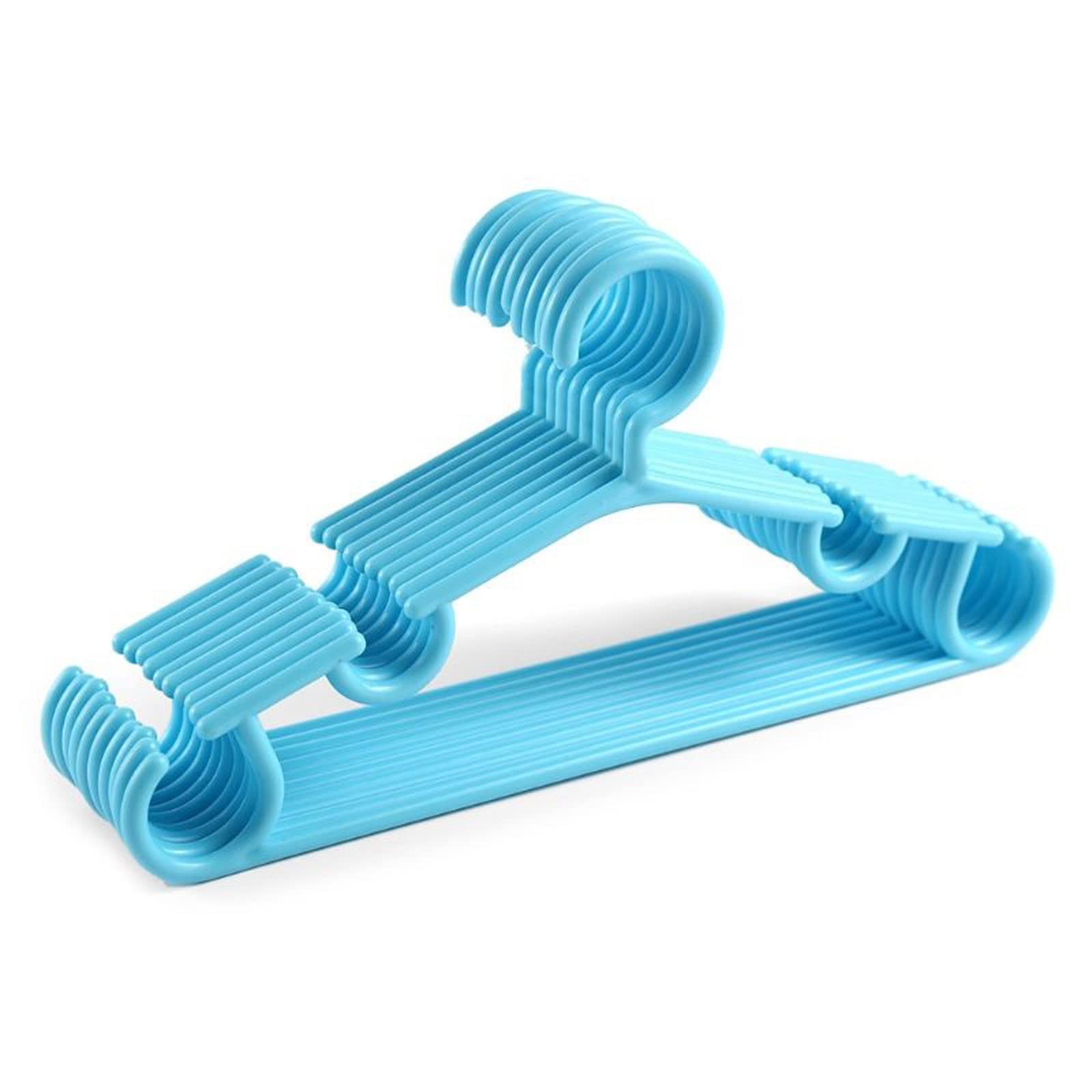 JINGYAN Standard Hangers Genuine Plastic Portable Hanger Coat Hook Clothing Storage Rack(Blue)