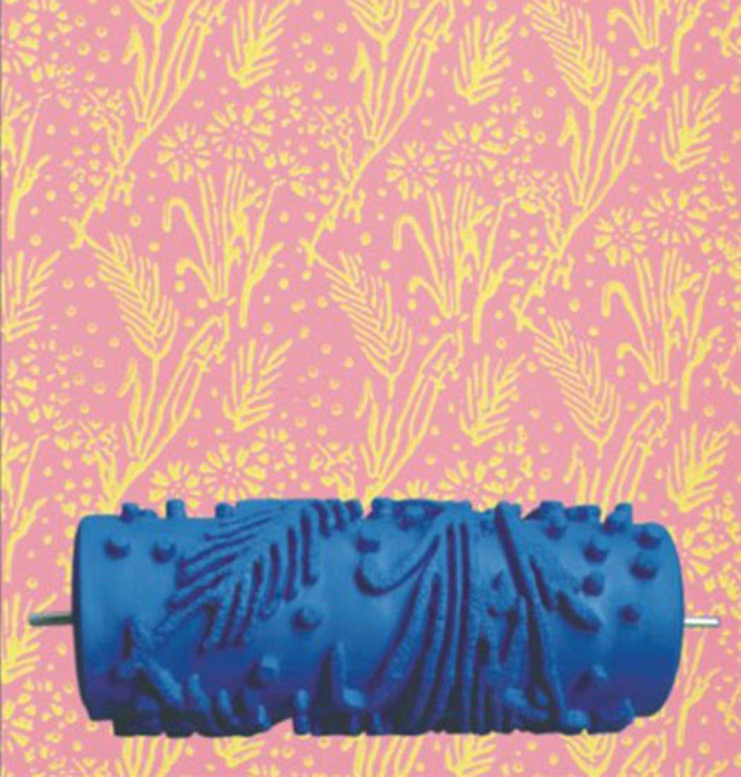 BUUEERR 5" Pattern Paint Roller Brush Sleeve Texture Stencil Wall Decor DIY Tools Decorative Texture Roller (5C96318)