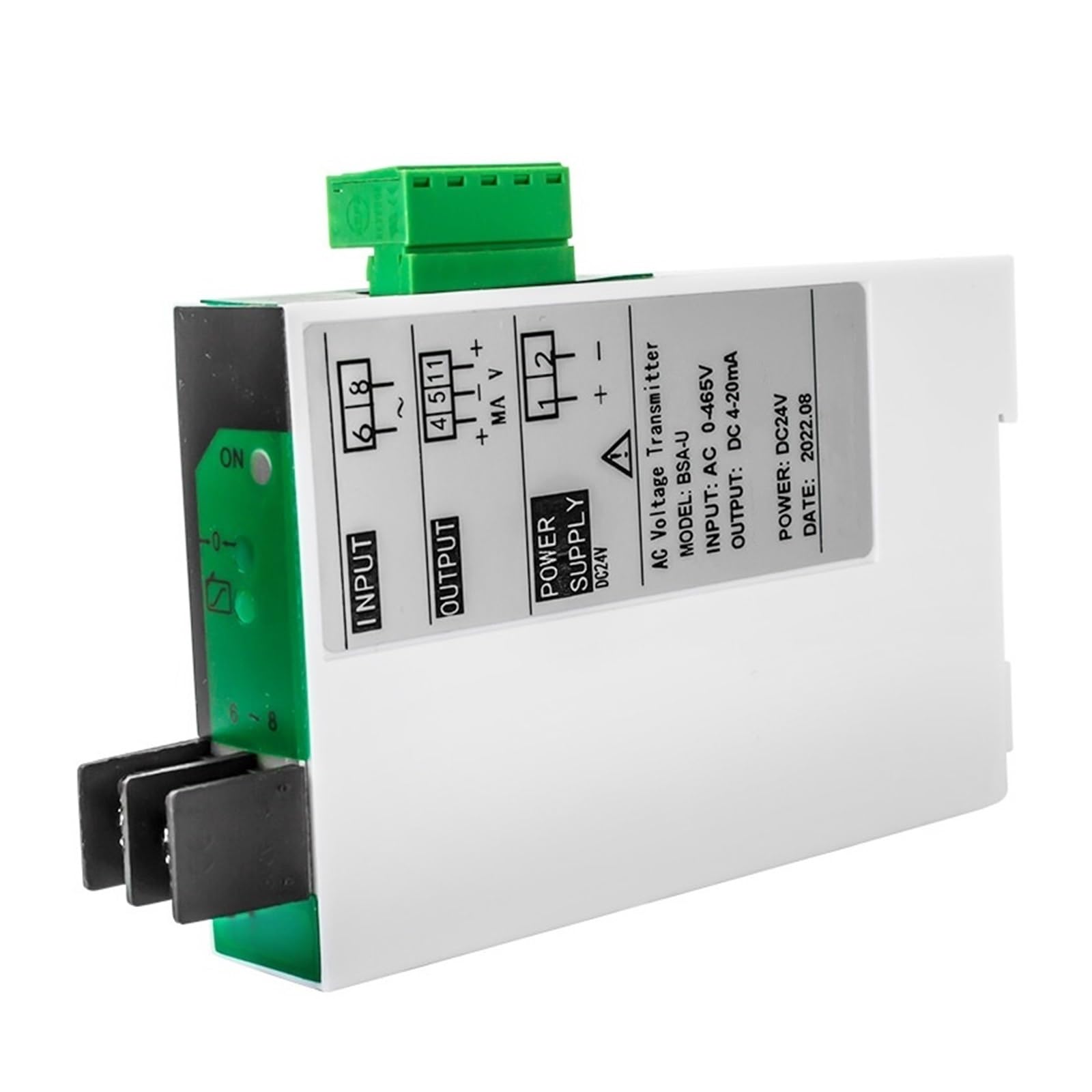 Transductor de Voltaje, transmisor de Voltaje CA, convertidor de Voltaje CA de 4-20 mA con CC 24 V(Input AC 0-220V)