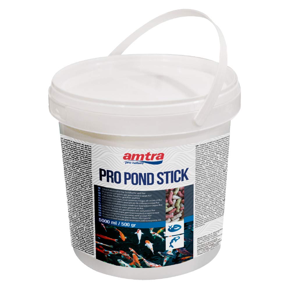 Amtra Pro Pod Stick - Alimento Completo Para Carpas Koi, Peces Dorados De Acuario Y Estanques Ornamentales, En Sticks Flotantes De 12-14 Mm, 5 Litros
