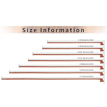 Amazon | バイオリンの弓 未完成 4/4 3/4 1/2 1/4 1/8 1/10 1/16