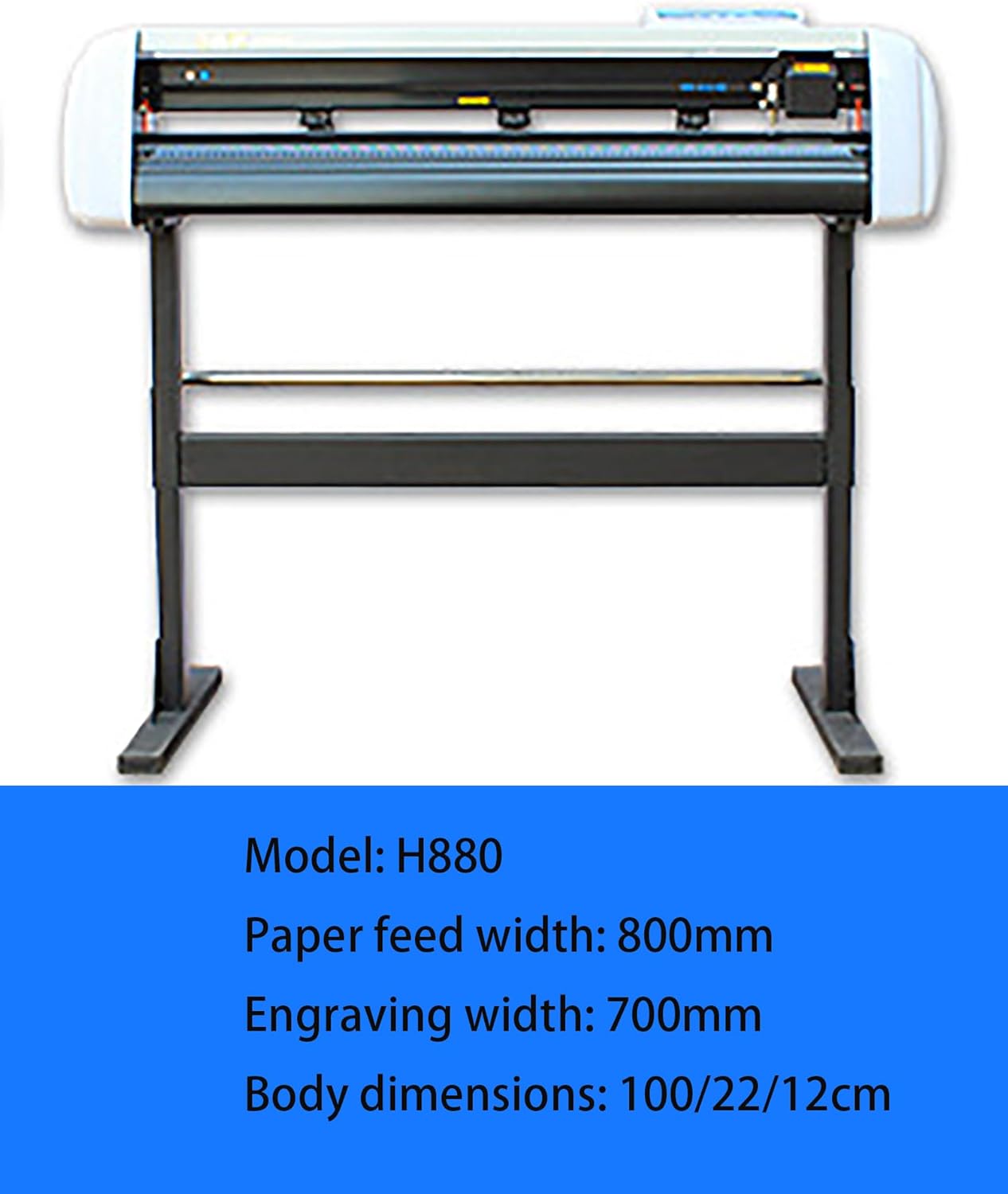 34-Inch Vinyl Cutter Plotter with LCD Display, 870mm Sheet Feed, Manual Sign Maker Machine with Stand, Includes Supplies, Tools, for Design and Cutting Use
