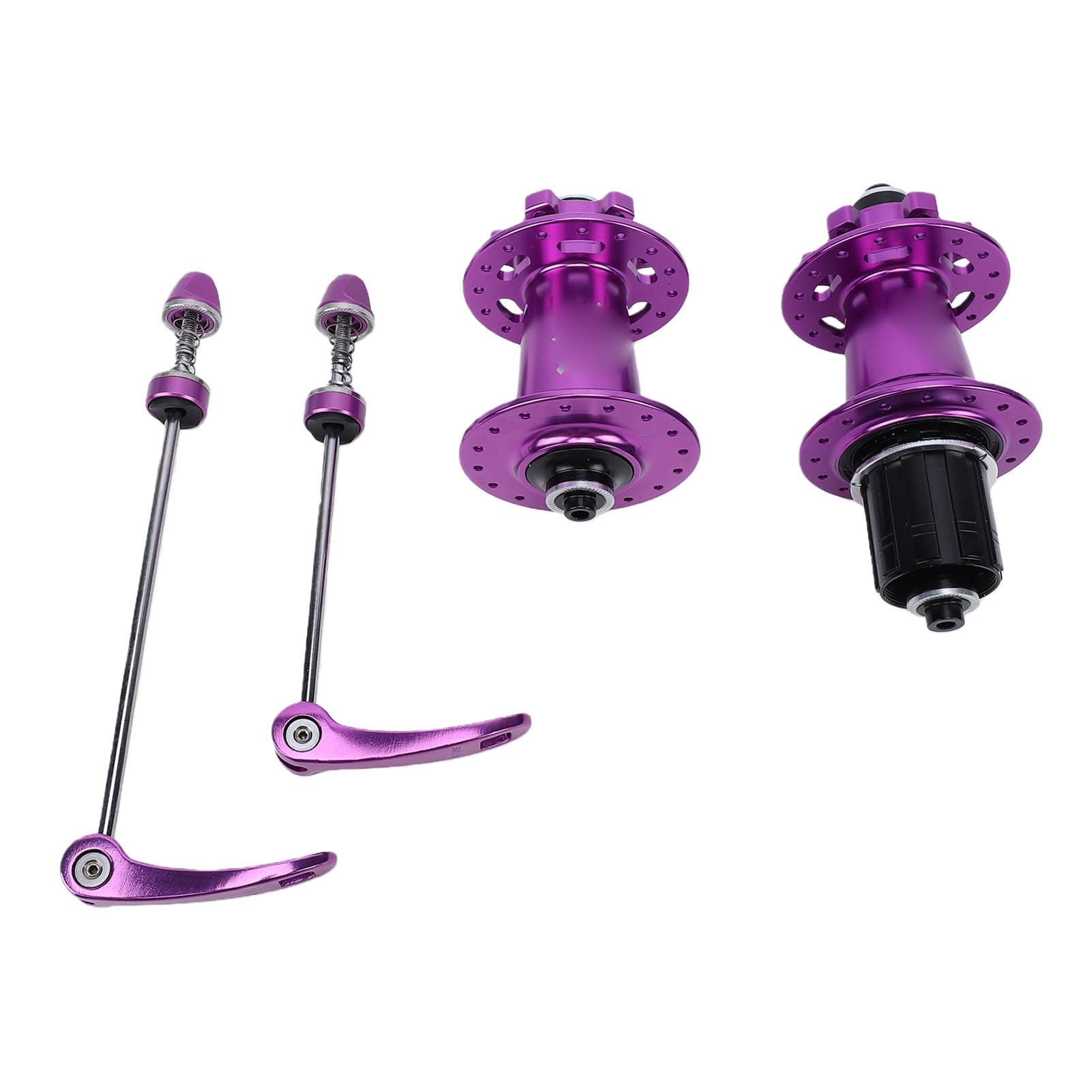 Zestaw Piast 120 Click, Piasta Aluminiowa ze Stopu Aluminium, 32 Otwory, Hamulce Tarczowe, 6 Zapadek, 54 Zęby, łożyska Maszynowe, do Rowerów Górskich 8-12-biegowych, Kolor