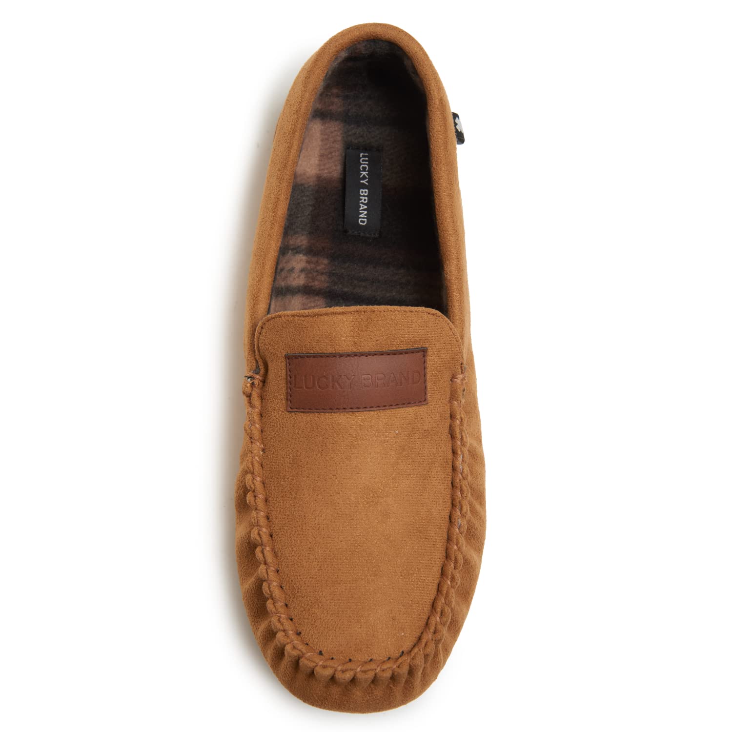 Lucky BrandMens Micro-Suede Moccasin Loafer Slippers