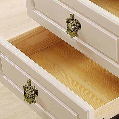 Miniatura 2 de Pearlead Paquete de 5 perillas náuticas para gabinetes, pomos de cajón de tortuga, pomos de metal, tiradores de cajón, manijas de cajones costeros,