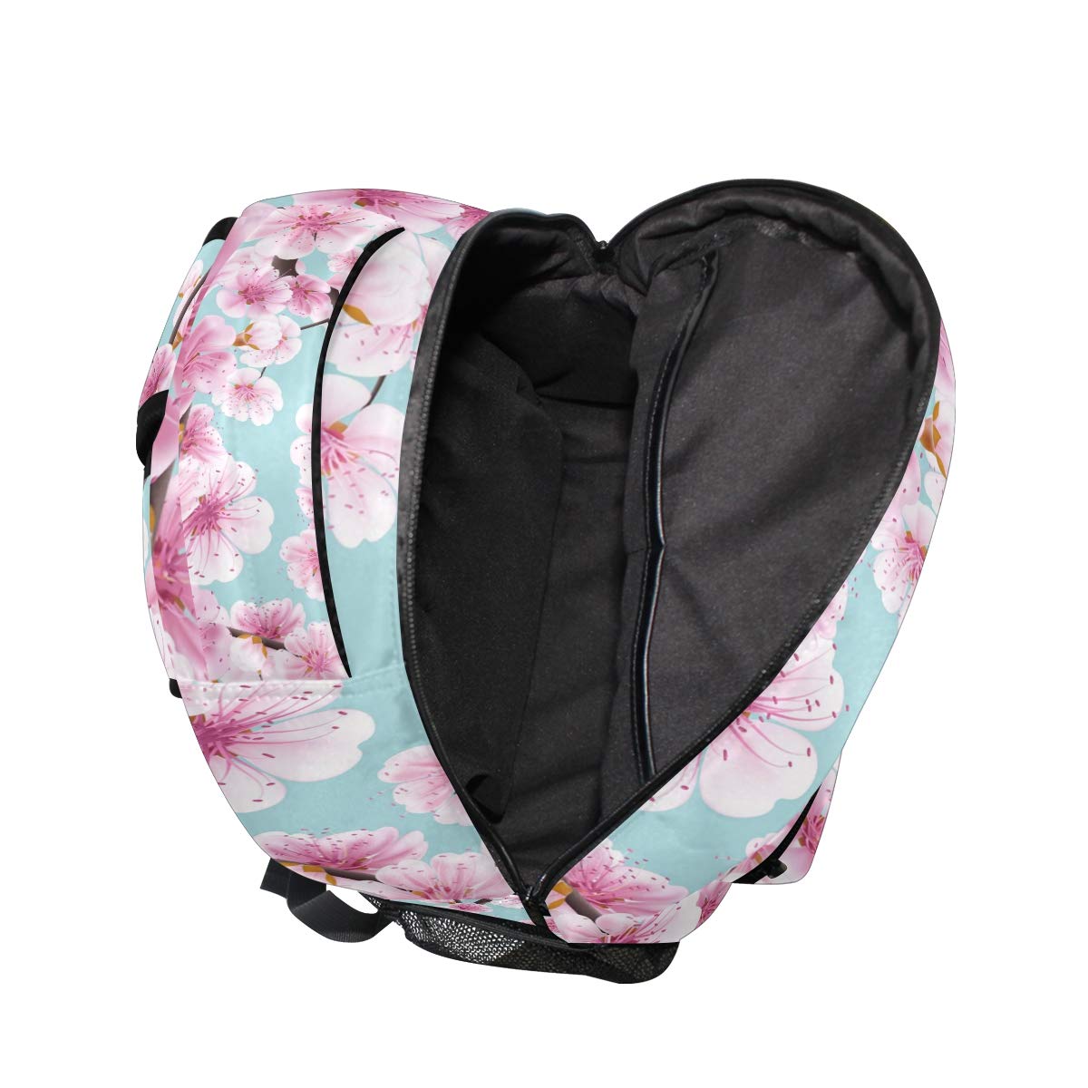 Mnsruu Sac à Dos d'école de Fleurs de Cerisier Rose pour Sac de Voyage pour Enfant de Filles, garçon, Taille unique