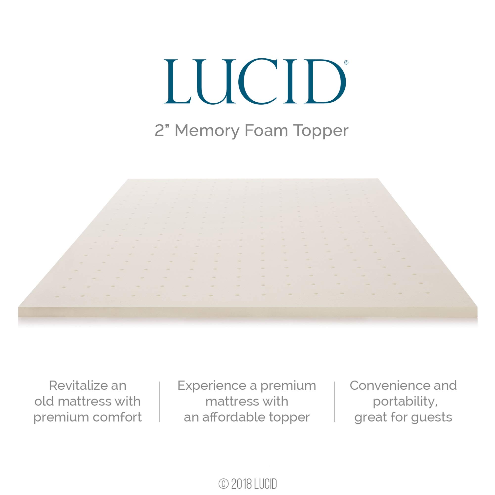 Best Price Mattress 2.5 Ventilated Airflow Memory Foam Mattress Topper for Dorm