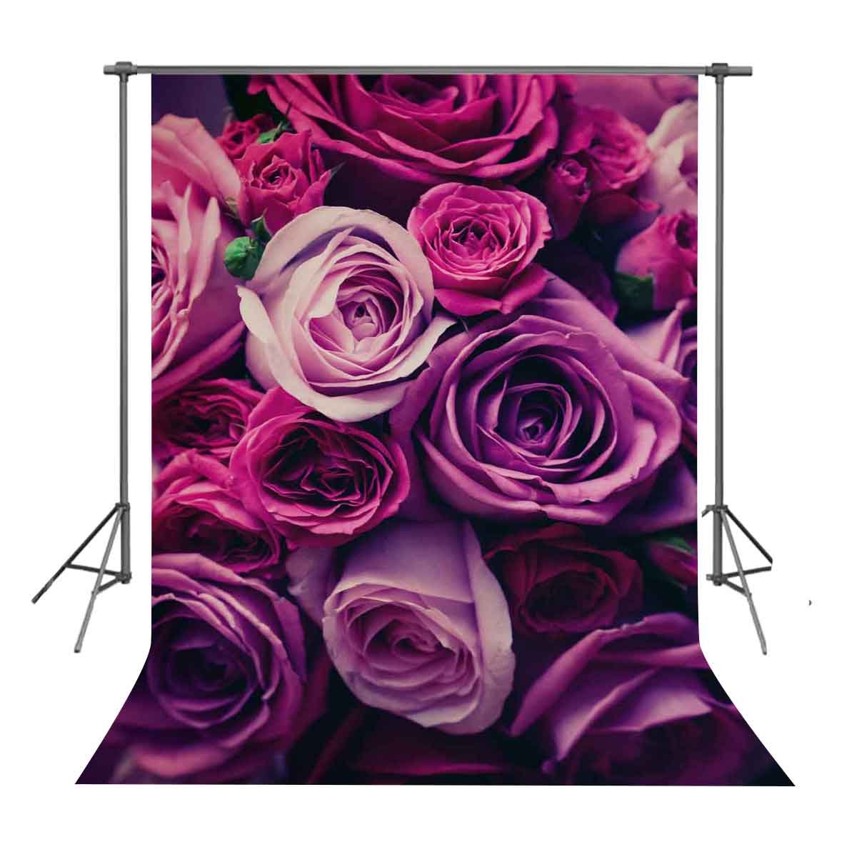 FEASRT 5x7ft Roses Photography Backdrop Floral Wall Photo Props Art Studio Background BJGYAY1