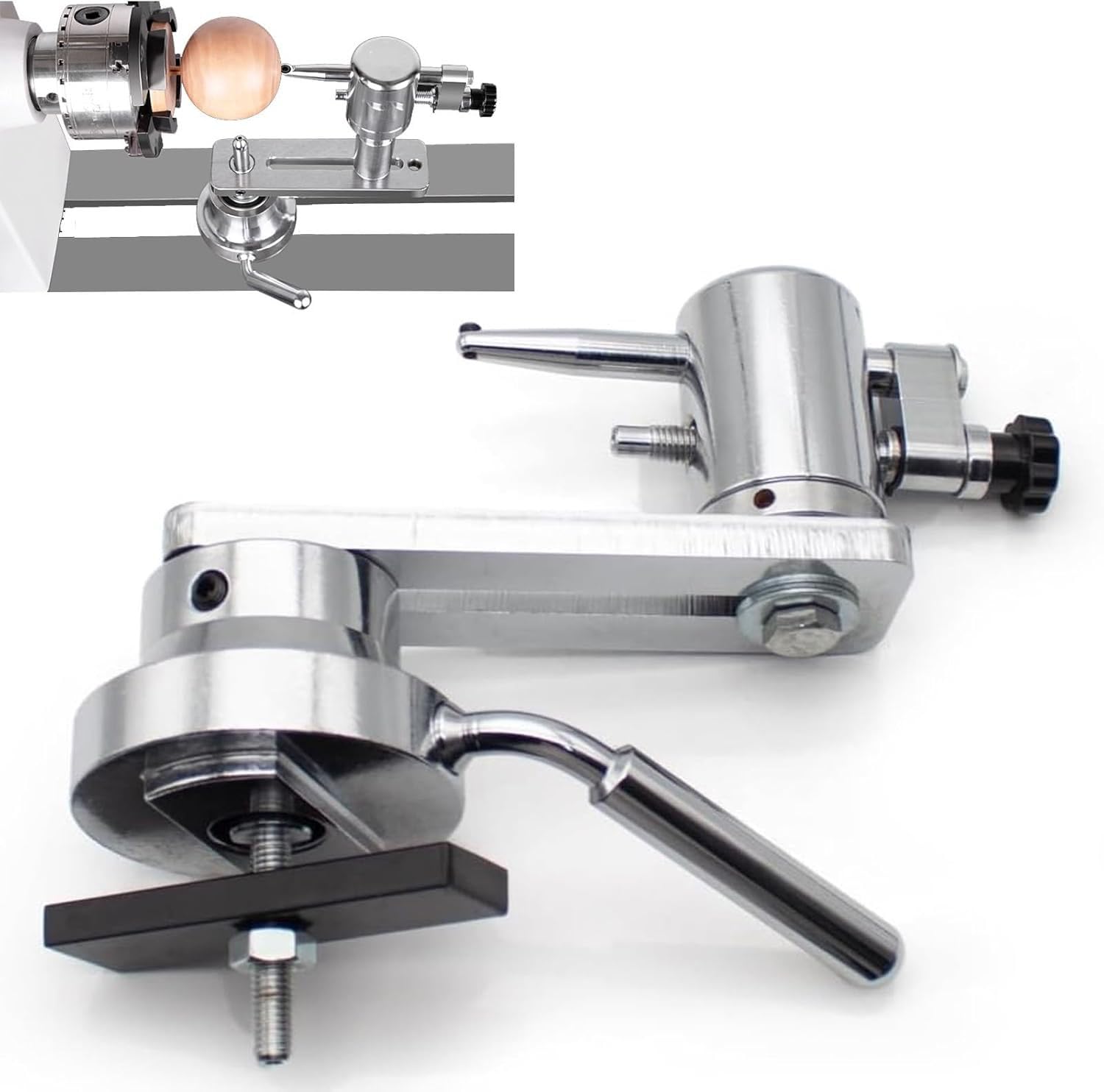 GYKOZY Woodworking Lathe Tool with Multifunctional Ball Holder for DIY Projects - Ideals for Crafts and Home Improvements 14in Lathe