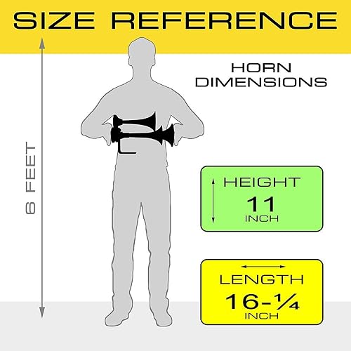 Miniatura 5 de Vixen Horns Kit de bocina de tren para camiones/coche/semi. Sistema completo a bordo: compresor de aire de 150 psi, tanque de 2 galones, 3