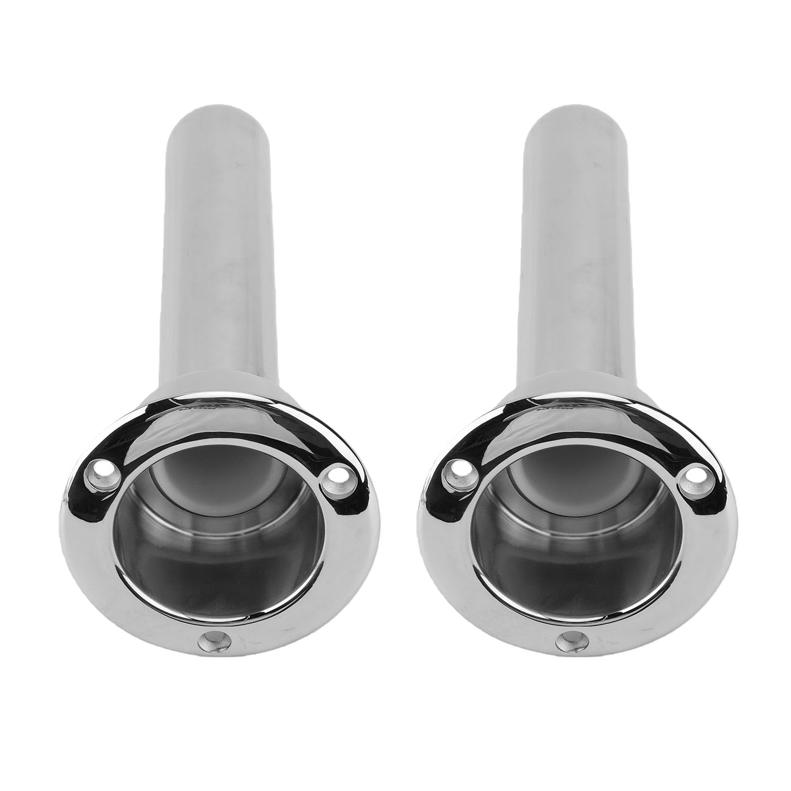 Fockety Porta Canna da Pesca per Barca 2 in 1, Supporto per Tazza in Acciaio Inossidabile a Filo, Porta Canne da Pesca Pesante con Diametro 78mm, per Yacht e Nave (2 pezzi)