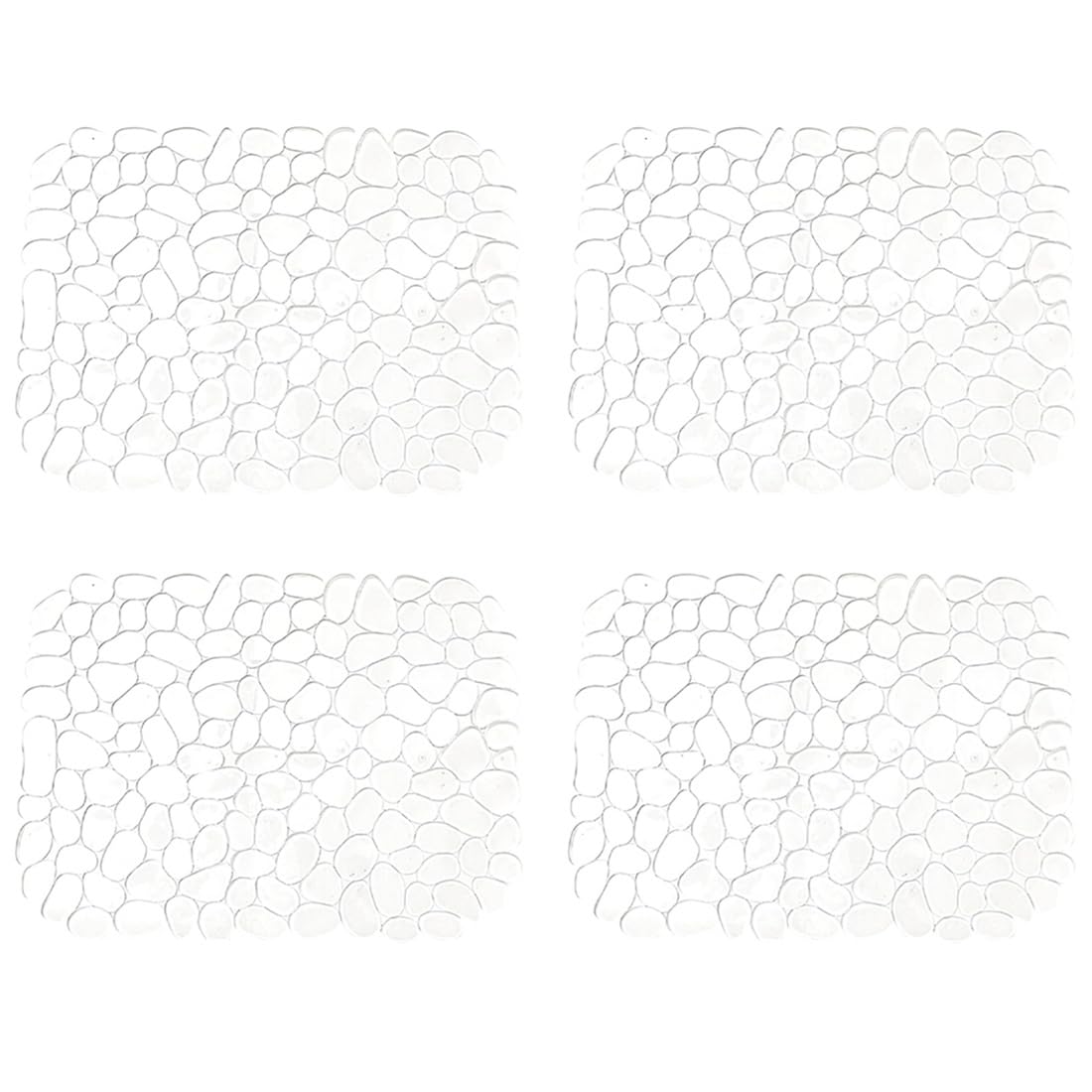 IJSDNVJNDX Non-Slip Sink Protector Mat 4-Pack, Drain Pad Cuttable Size Sinks Drainer Boards