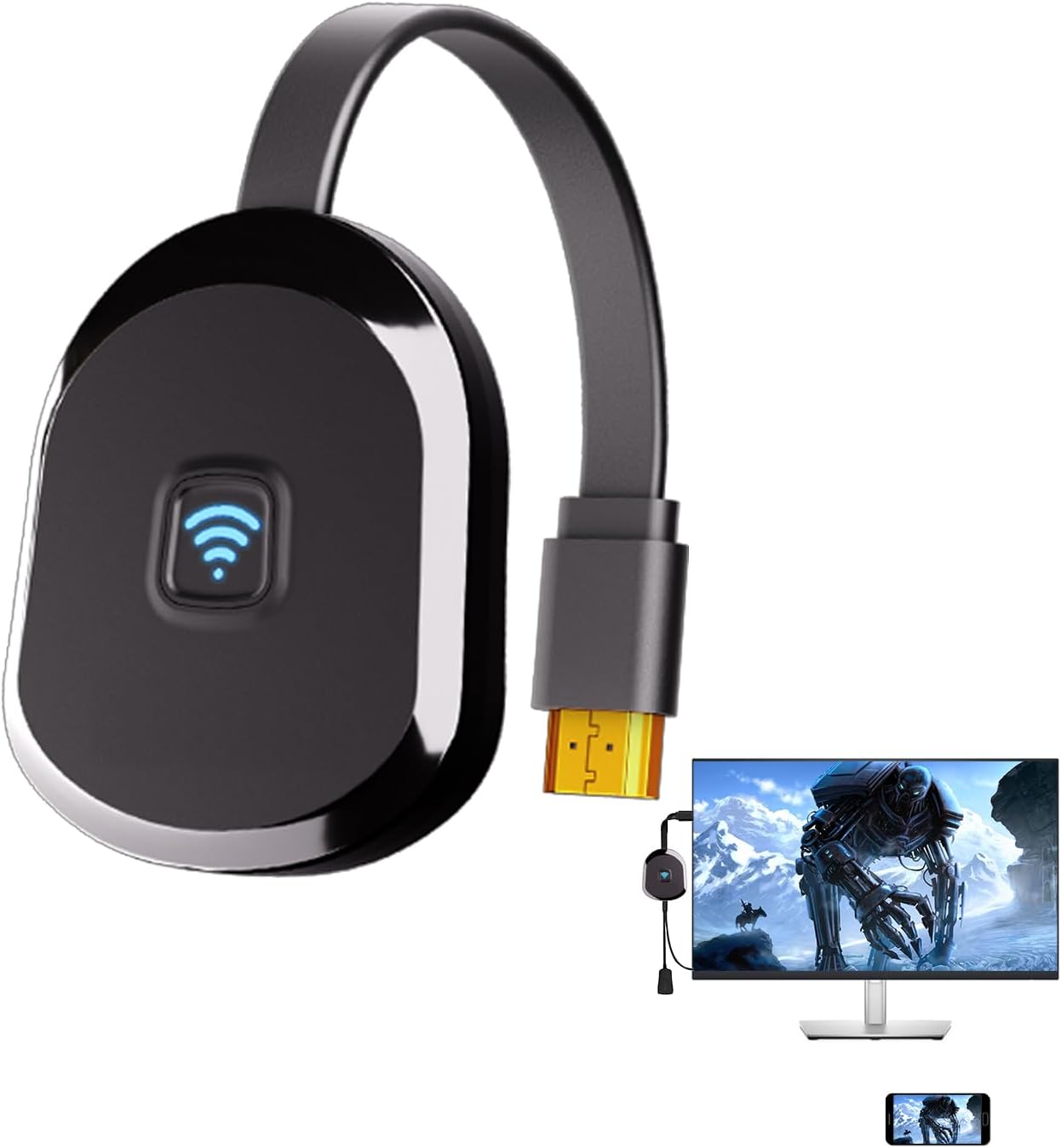4K Wireless HDMI Display Adapter,TV Adapter for The APP YouTube,for i-Phone, i-Pad, Android, Tablet, Laptop,Windows to HDTV/Monitor/Projector, Compatible Miracast, AirPlay, DLNA 4K Wireless HDMI Display Adapter,TV Adapter for The APP YouTube,for i-Phone, i-Pad, Android, Tablet, Laptop,Windows to HDTV/Monitor/Projector, Compatible Miracast, AirPlay, DLNA