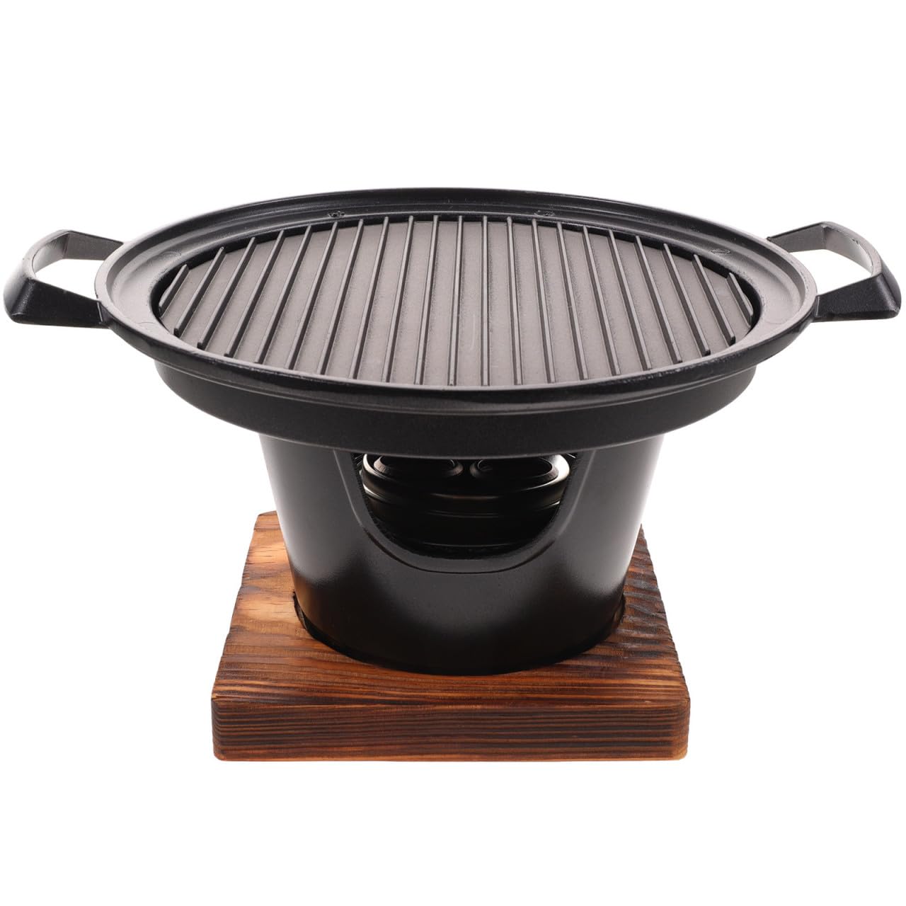 Poêle à Griller Mini Barbecue Portable de Camping, Noir, Compact