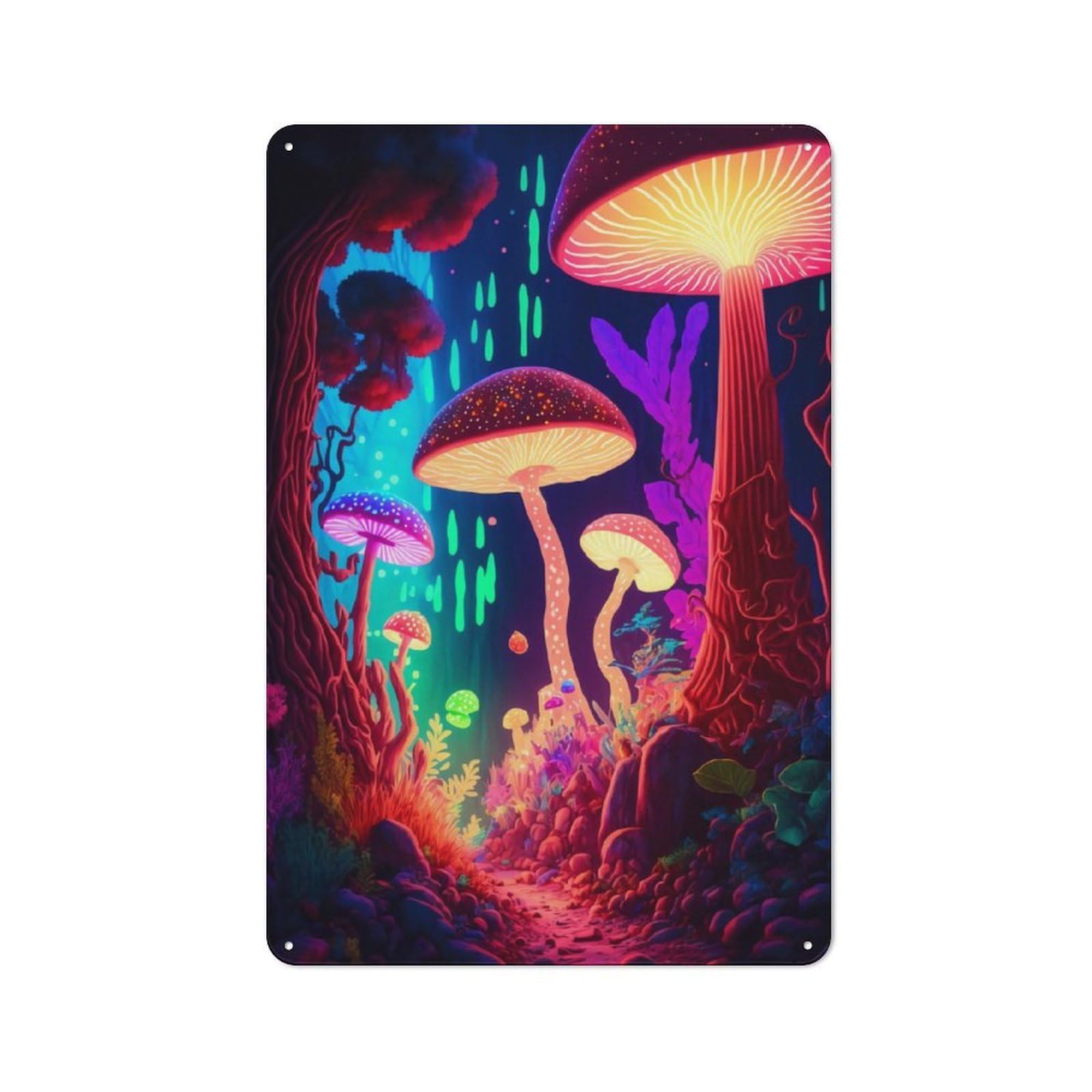 Junmoney Forest Art Tin Wall Plaque 30X20cm With For Dining Room Or Kitchen, For Vintage Wall Decor Fans, For Themed Room Decoration