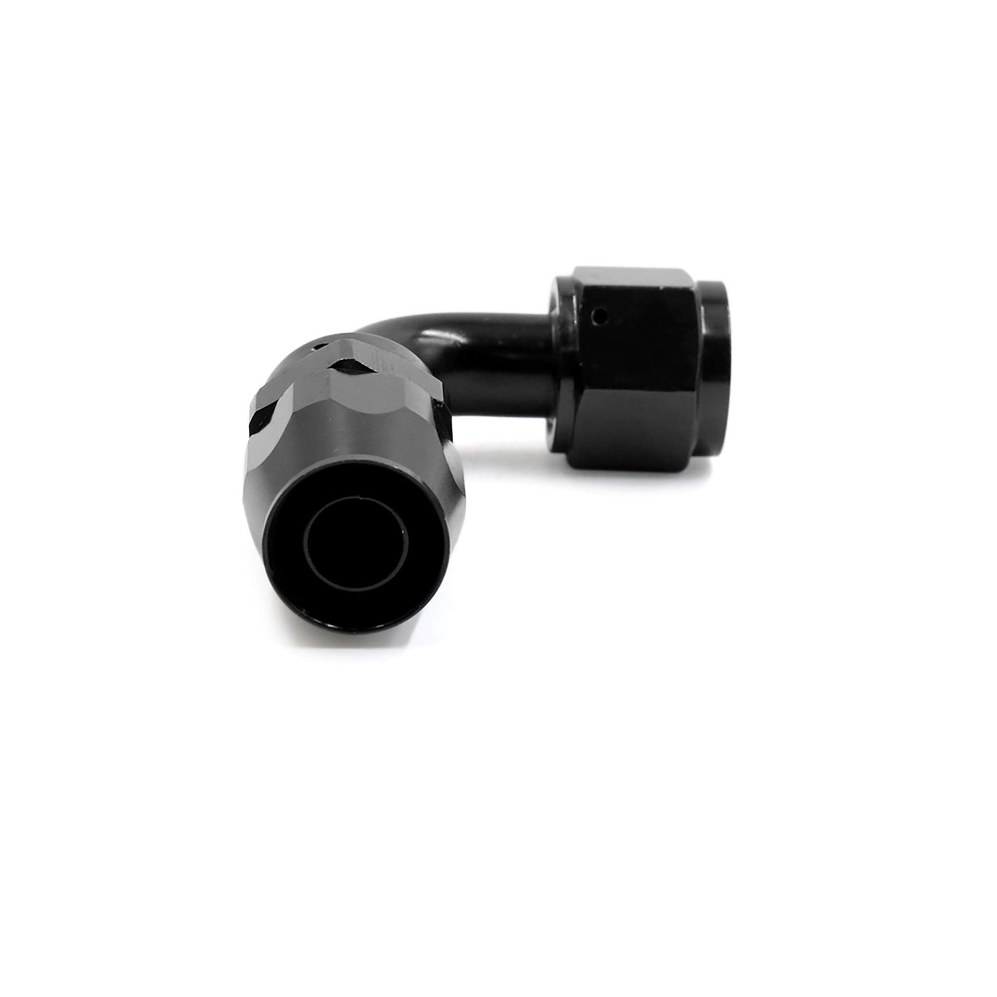 sourcing map 2uds 10AN AN10-10AN Vehículo Coche Junta Conexión Tubo Manguera Tubería Negro 8AN 90 Grados