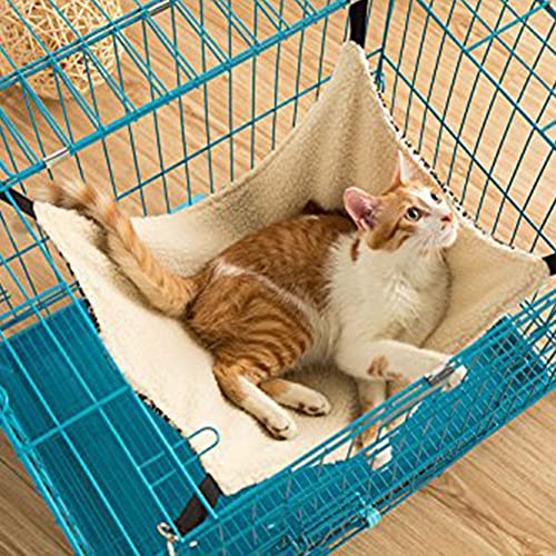 Parts Express Pet Cage Hammock, Polyester Polka Dot Small Pet Animal Small Dog Puppy Cat Kitty Kitten Ferret Hanging Hammock Bed Sleepy Pad Comforter Black And White #TOP4