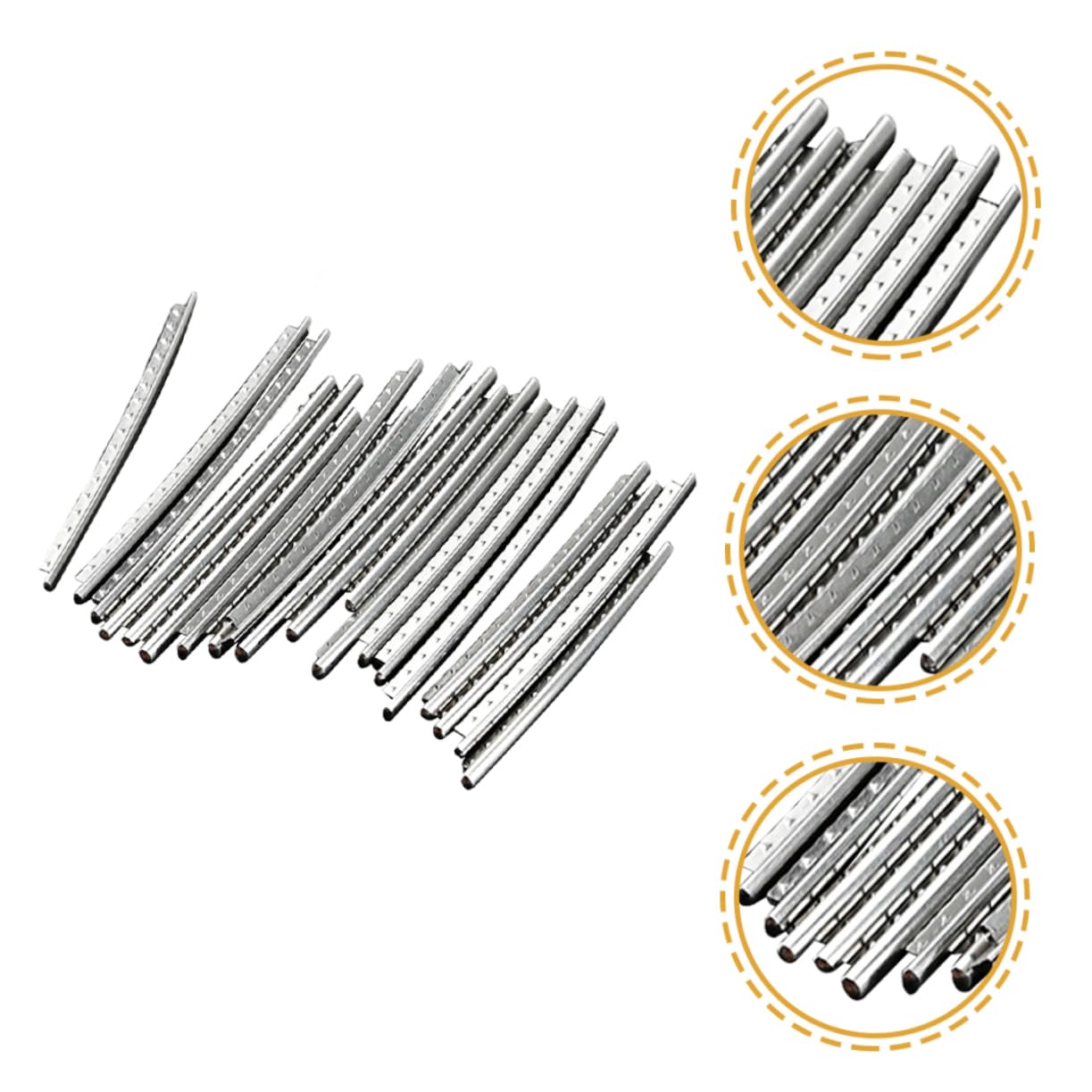 Totority 5sets Fret Metal Guitar Fret Wires 2.2mm Width Wire for Bass Electric Guitar Replacement Stainless Steel 20pcs*5