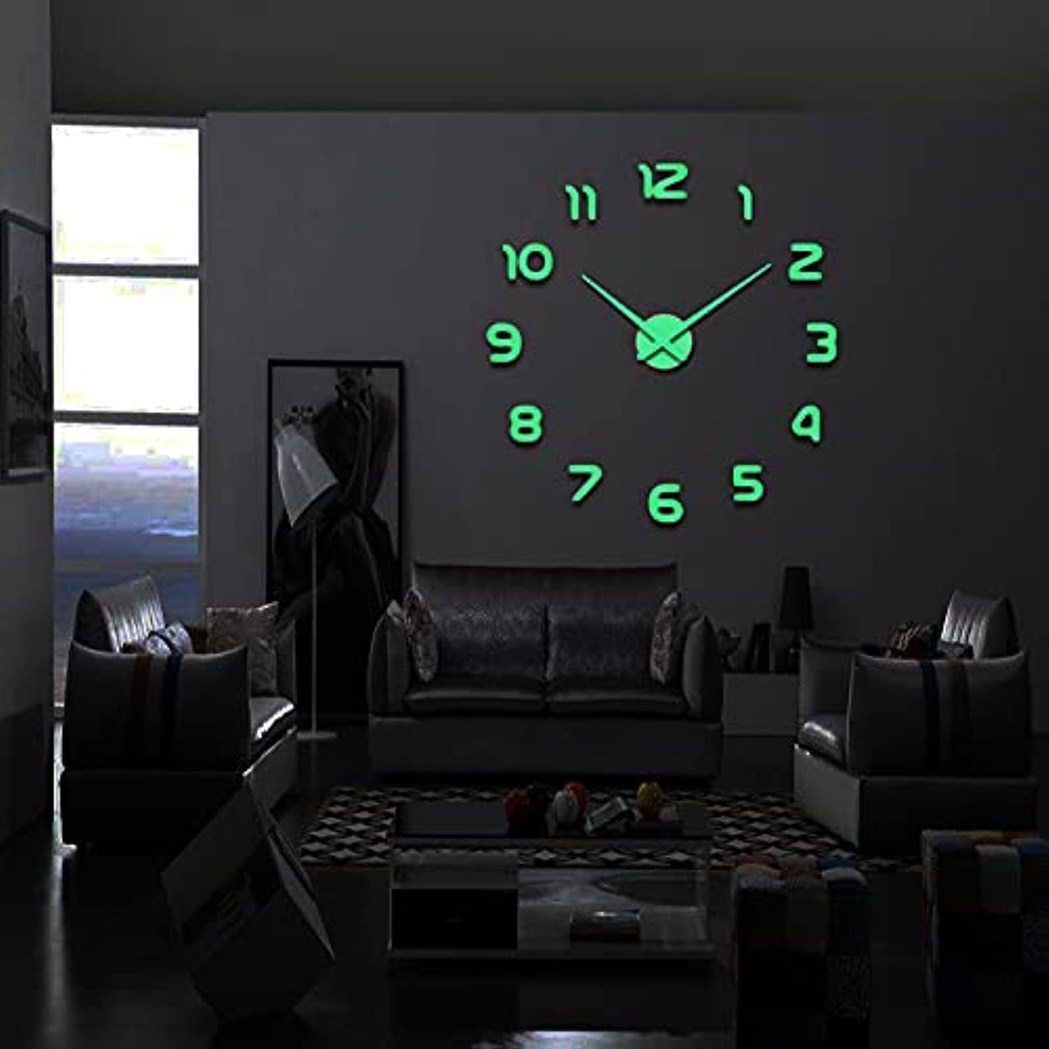 FASHION in THE CITY 3D DIY Mirror Surface Wall Clock Big Size Wall Decorative Clocks