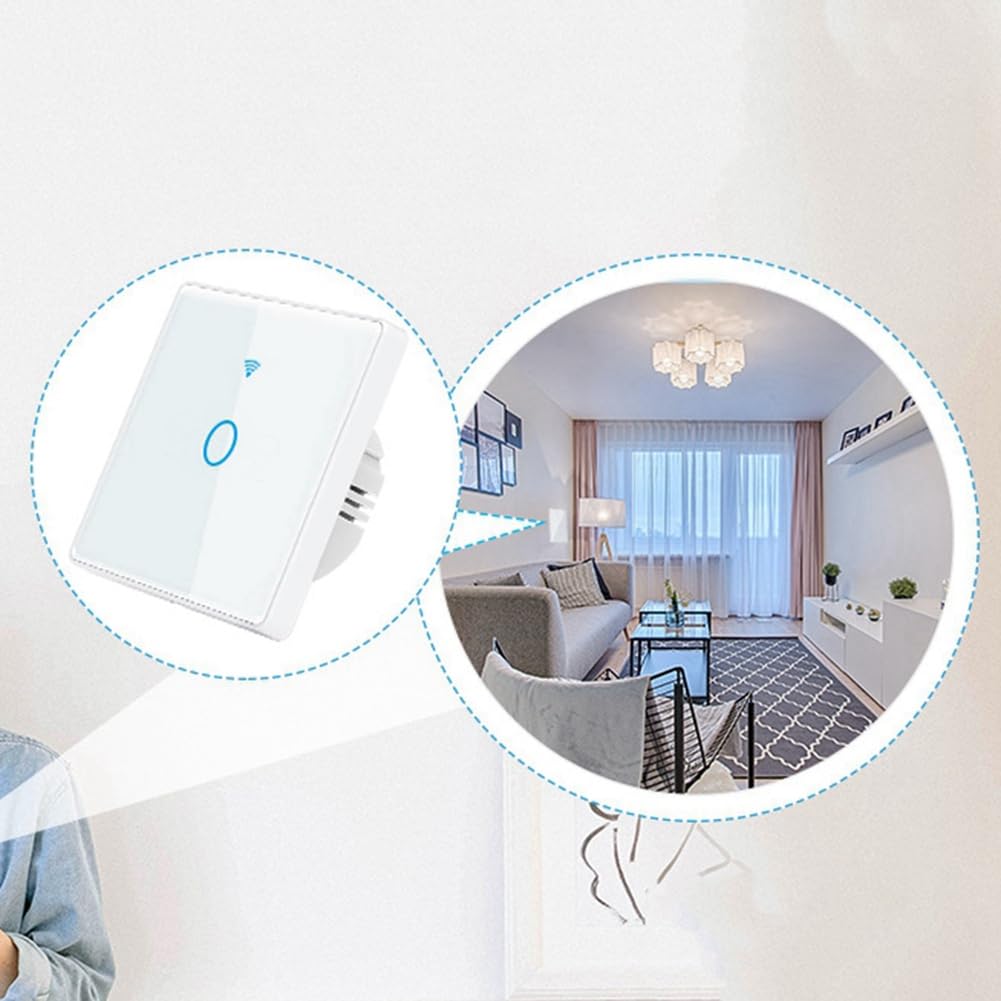 Interruptor de Pared Wi-Fi, Control de Pantalla Táctil Inteligente para, Interruptor de Luz Inteligente, Se Utiliza para Ajustar la Luz