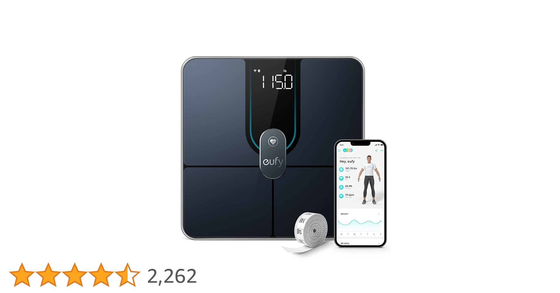 eufy Smart Digital Bathroom Scale P2 Pro with Wi-Fi
