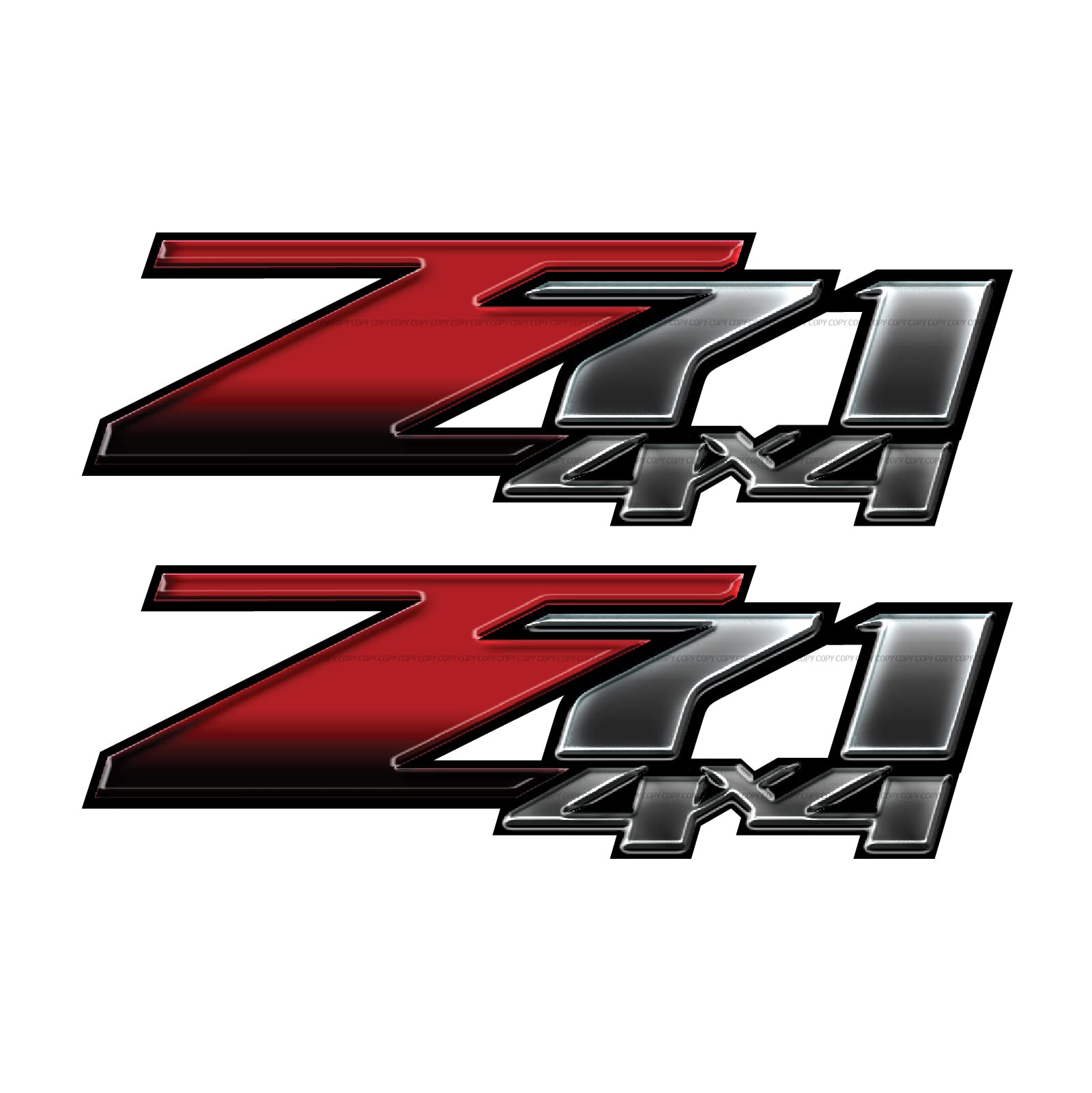 Z71 4x4 Metallic Decals Offroad Stickers