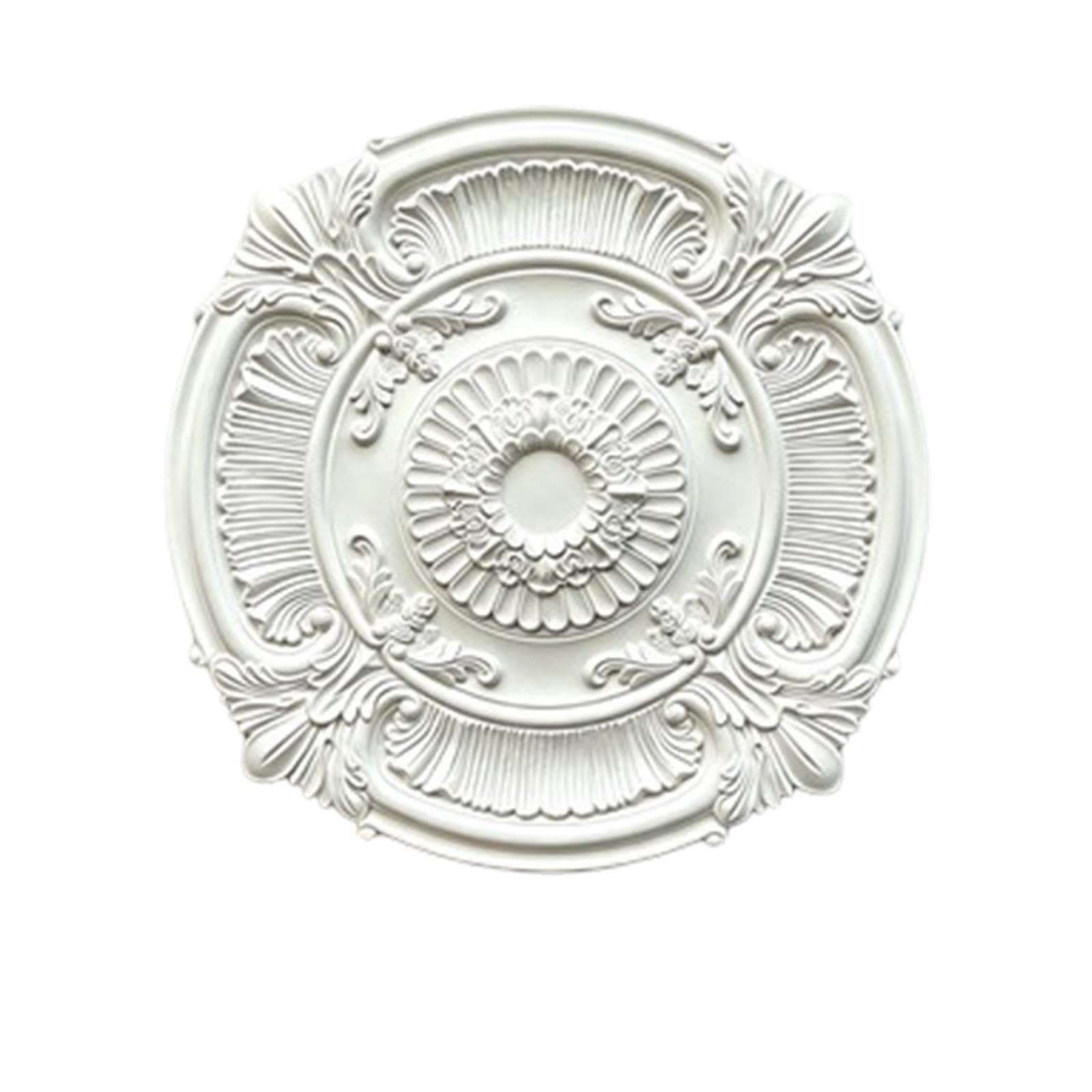 Grande rosone decorativo da soffitto in poliuretano per punti luce