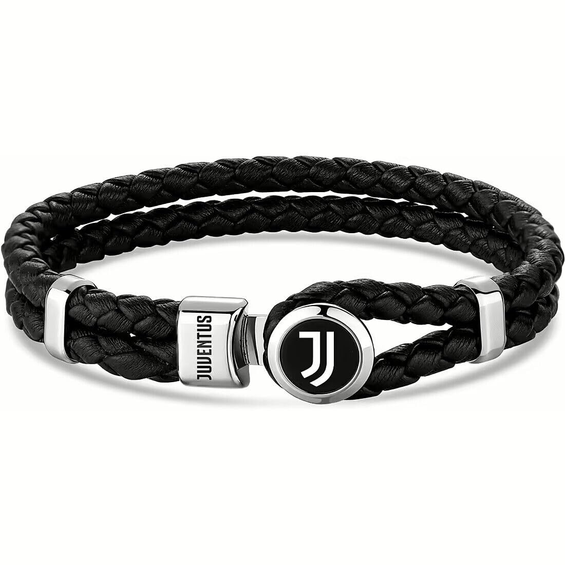 Juventus Bracciale in Cuoio con Logo B-Jb010Uln