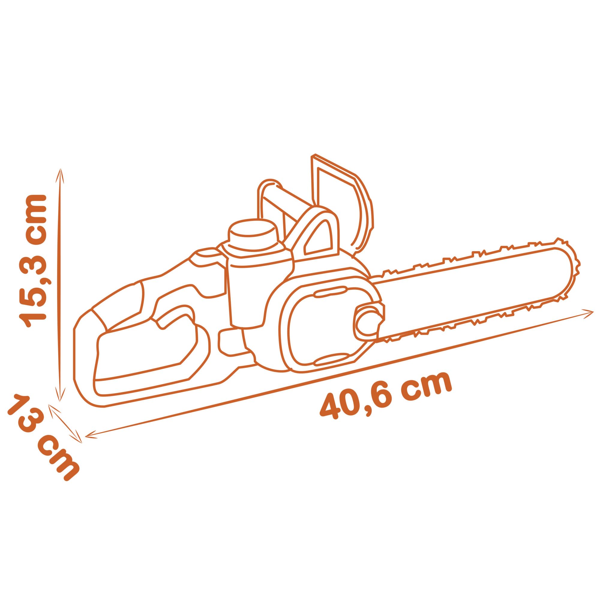 Smoby - Black+Decker - Tronçonneuse électronique - Jouet Bricolage Enfant - Sons et Lumières - Piles Non Incluses - A Partir de 3 Ans
