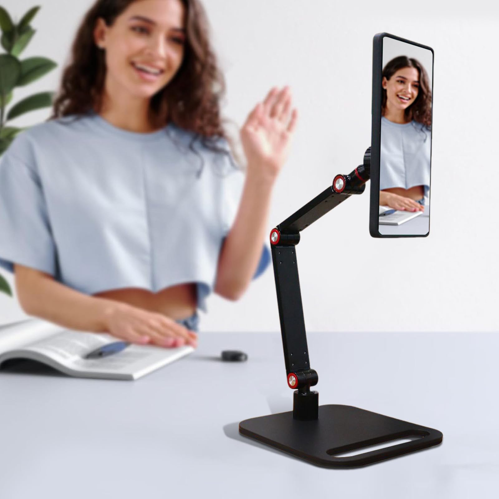 Supporto Magnetico Per Telefono Da Scrivania Supporto Rotante a 360 Gradi | Di Supporto Regolabile Per Telefono Per Casa Ufficio Viaggio Comodino
