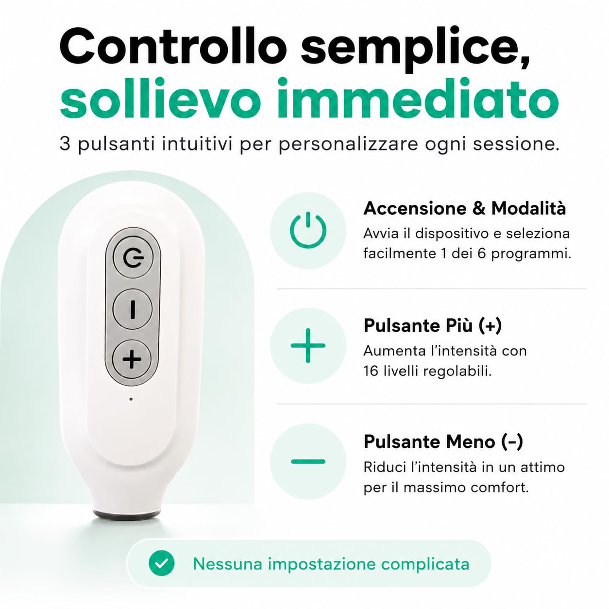 Vertaline CerviRest Massaggiatore Cervicale Elettrico, Dispositivo per Collo e Spalle con Funzione Calore, 6 Programmi, 16 Livelli di Intensità, Stimolazione Muscolare, Design Wireless per Casa e Uffi