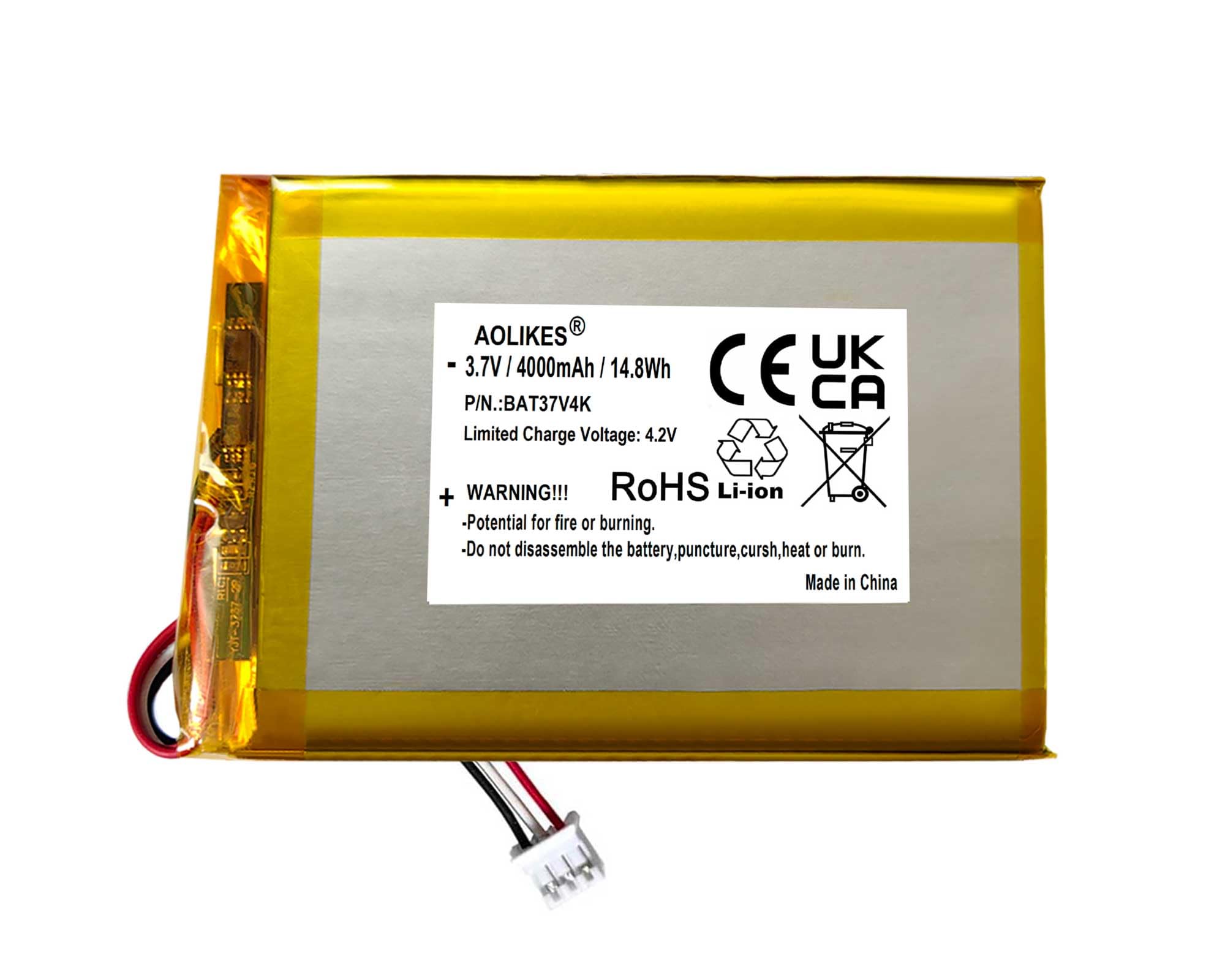 Remplacement de la Batterie 4000mAh 3.7v pour hellobaby hb6081 Moniteur vidéo pour bébé hb6256 2.4GHz numérique sans Fil Moniteur vidéo pour bébé