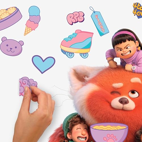 Miniatura 4 de RoomMates RMK5204GM - Calcomanías de pared gigantes para despegar y pegar, color rojo