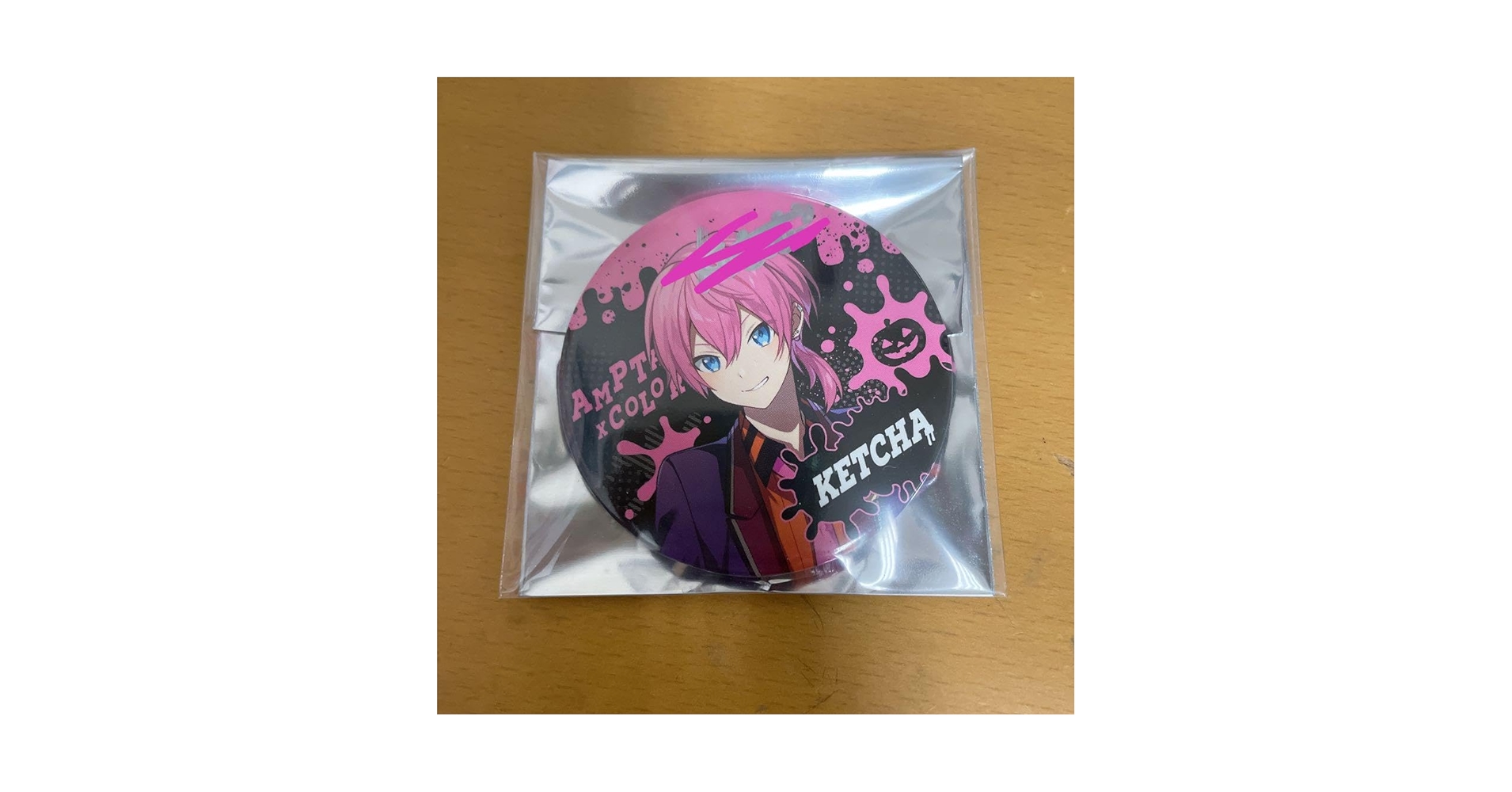 Amazon.co.jp: AMPTAK×COLORS けちゃ サイン 缶バッジ