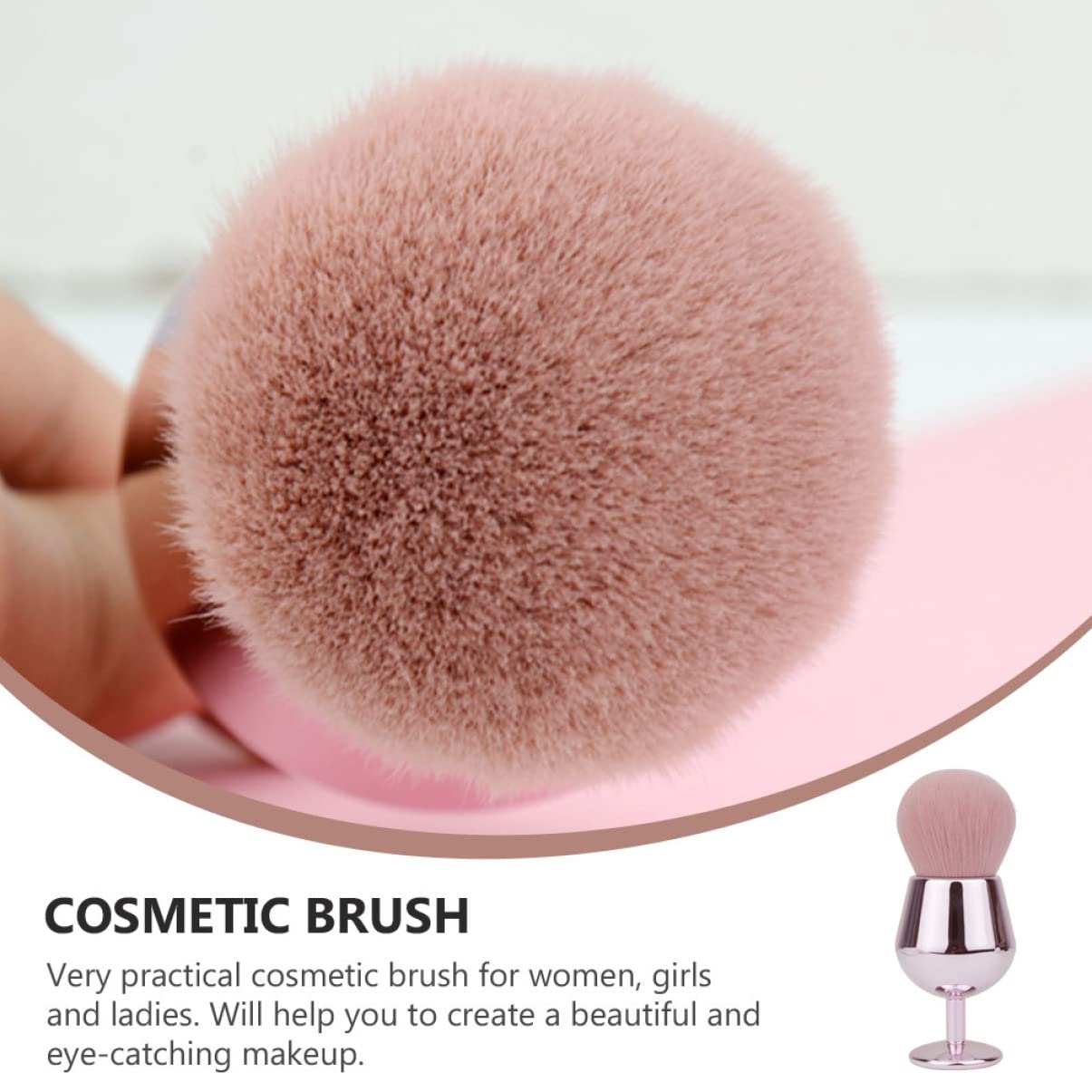 FRCOLOR 3st Rouge-pinsel Make-up-pinsel Lockerer Puderpinsel Kosmetik-make-up-pinsel Reise-gesichtsrougepinsel Kosmetikpinsel Injektionsgriff Flauschige Foundation-pinsel Damen