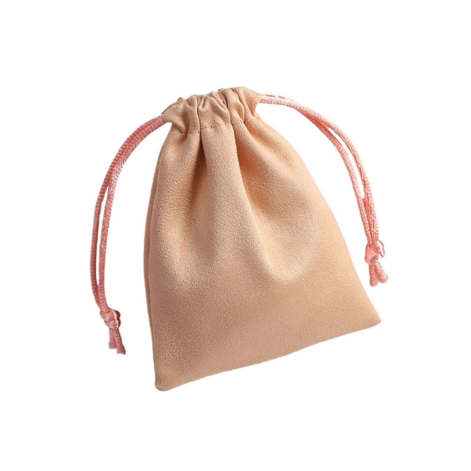 WEOKDFHA Jewelry Storage Bag 50pcs Flannel Jewelry Packaging Pouches Wedding Favor Bag Velvet Drawstring Pouch For Cosmetic Makeup(Light Pink,9x12 cm)