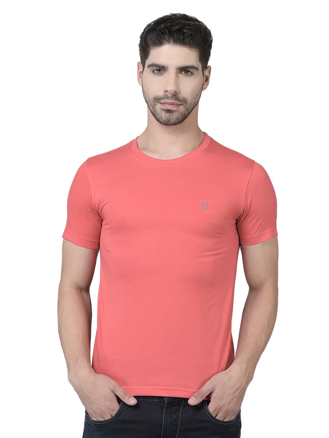 Dollar Super Combed Cotton Mens Solid T-Shirt Black-image-47