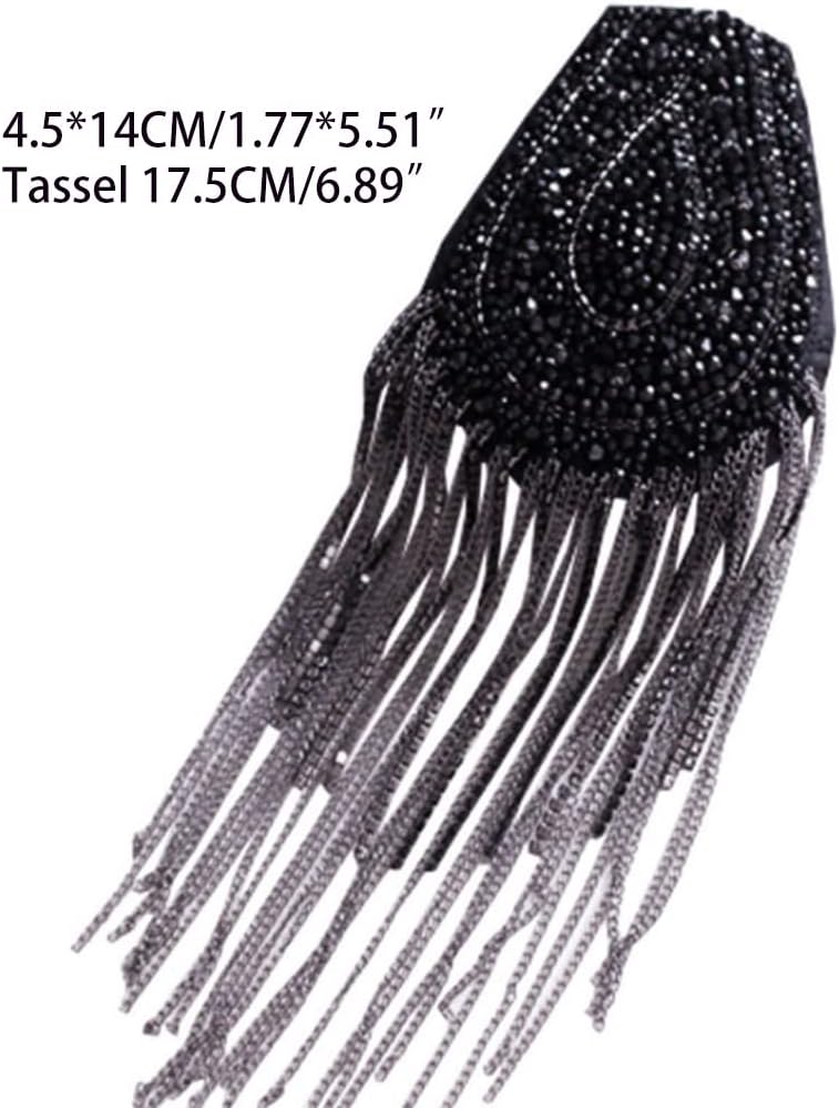 Badges Chain Fringed Shoulder Pads Shoulder Jewelry Chain Vintage Link Epaulet Gothic Punk Boar Fringed Pads
