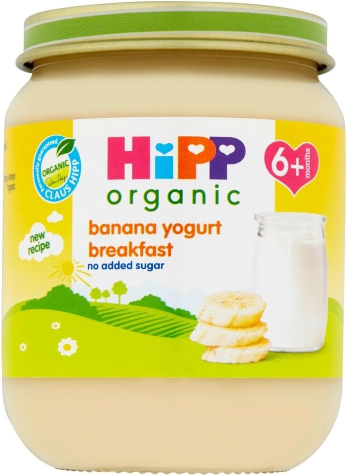 HiPP Organic Banana Yogurt Breakfast Baby Food Jar 6+ Months - 125g
