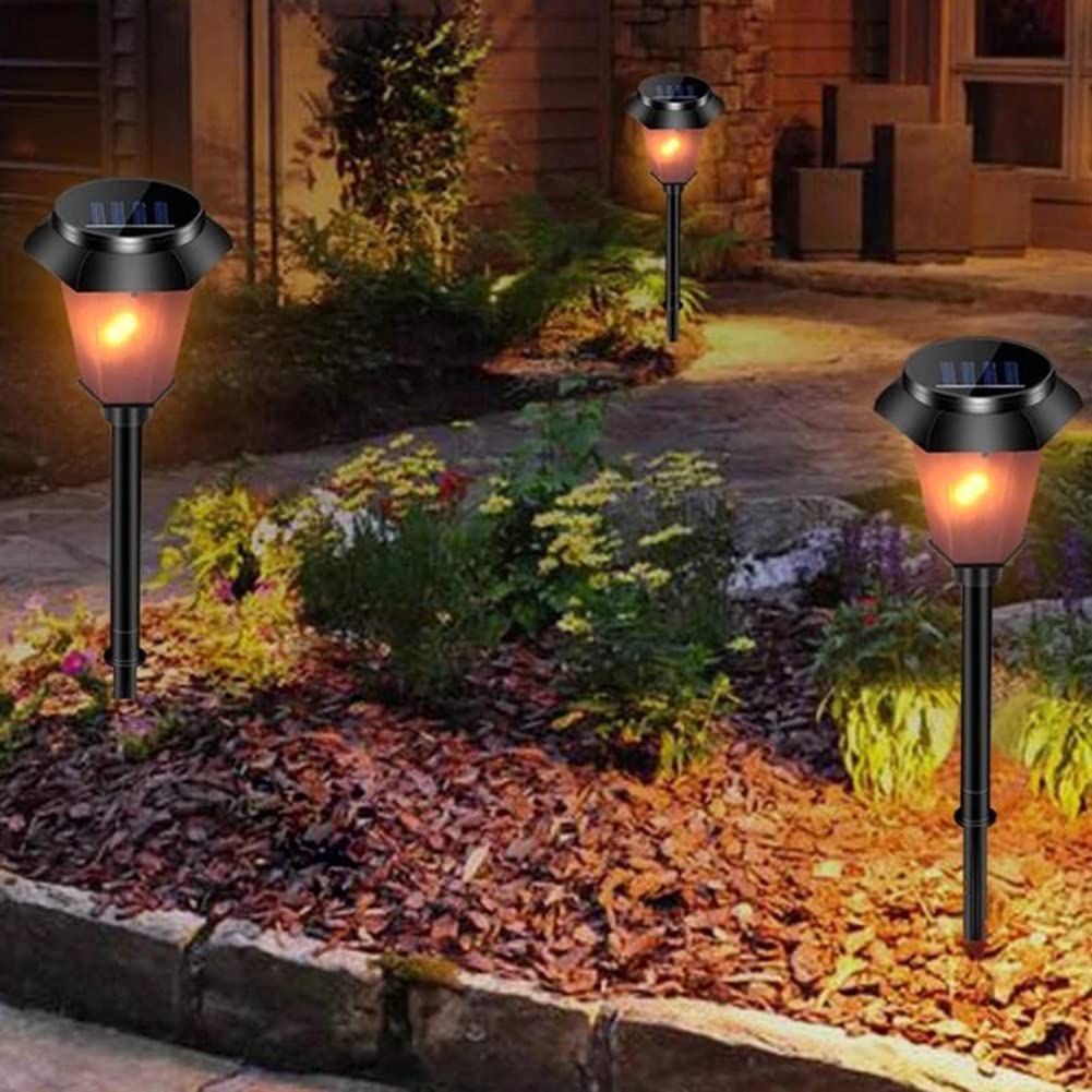 Lot De 4 Lampes Solaires à Flamme étanche IP65 LED Torche Solaire Lampe Solaire éclairage Paysager Lampes Solaires Jardin Extérieur Lampes Solaires Suspendues, Pour Jardin Extérieur Balcon Cour