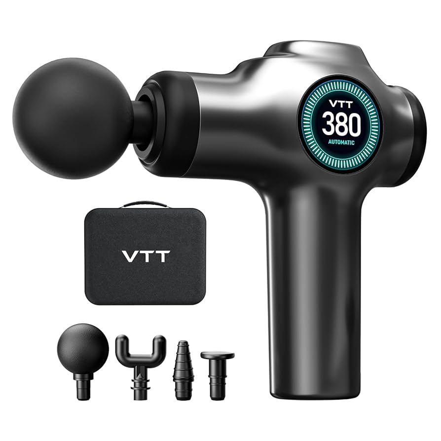 筋膜リリースガン 20段階振動強力振動 筋膜ガン 6個ヘッド付属 Amazon | VTT 筋膜リリースガン 6段階強力振動レベル 15分自動