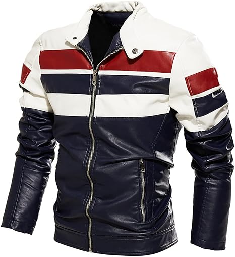 Amazon Co Jp バイクジャケット メンズ フェイクレザー ジャケット 大きい 合皮ジャンパー ライダースジャケット 上着 Puレザー 長袖 アウター 立ち襟 春 秋 冬 Color Blue Size Xl 服 ファッション小物 Amazon Co Jp バイクジャケット メンズ フェイクレザー ジャケット 大きい 合皮ジャンパー ライダースジャケット 上着 Puレザー 長袖 アウター 立ち襟 春 秋 冬 Color Blue Size Xl 服 ファッション小物